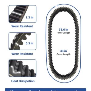 Polaris 3211180 CVT Drive Belt – GENERAL XP 1000 / RZR Replacement