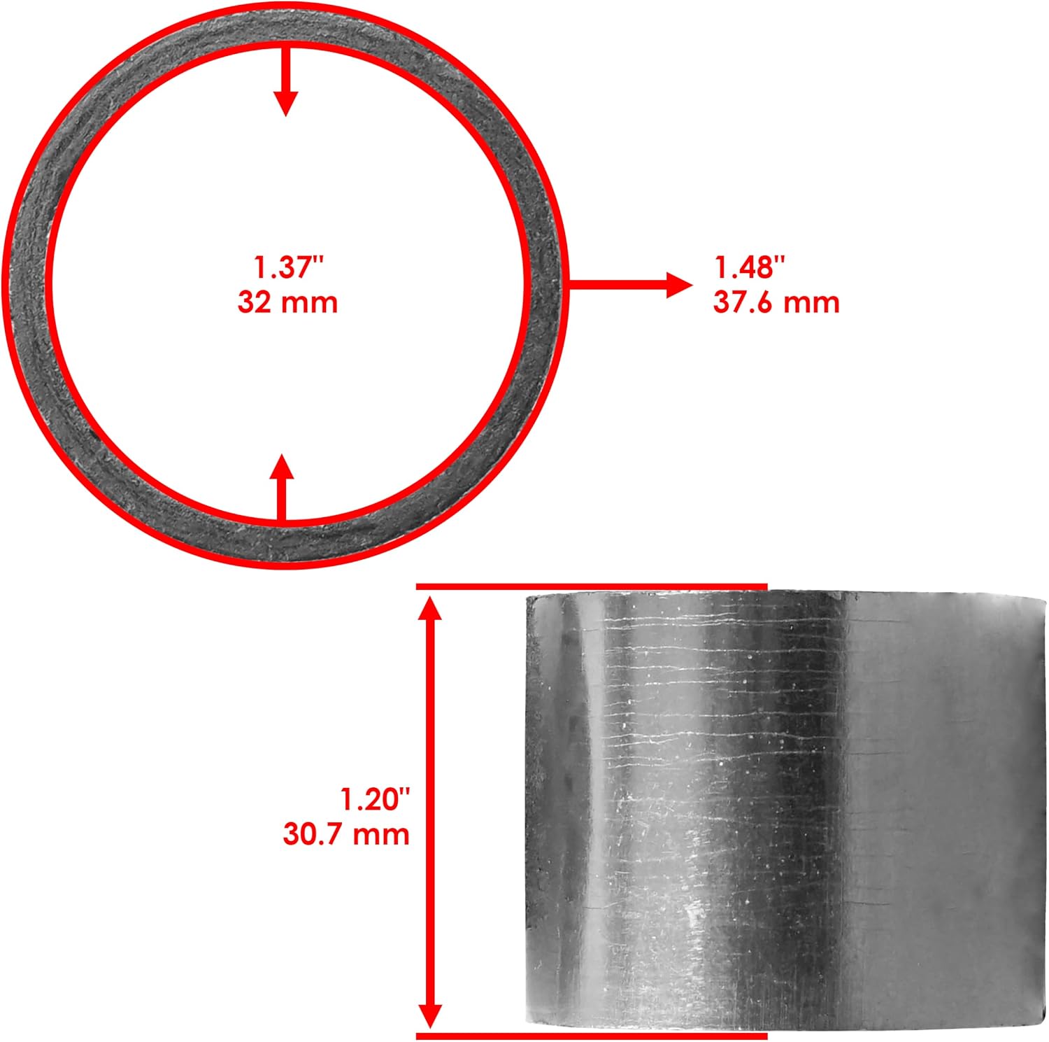 Yamaha 5ND-E4714-00 Exhaust Muffler Gasket – Caltric Replacement for Rhino 450