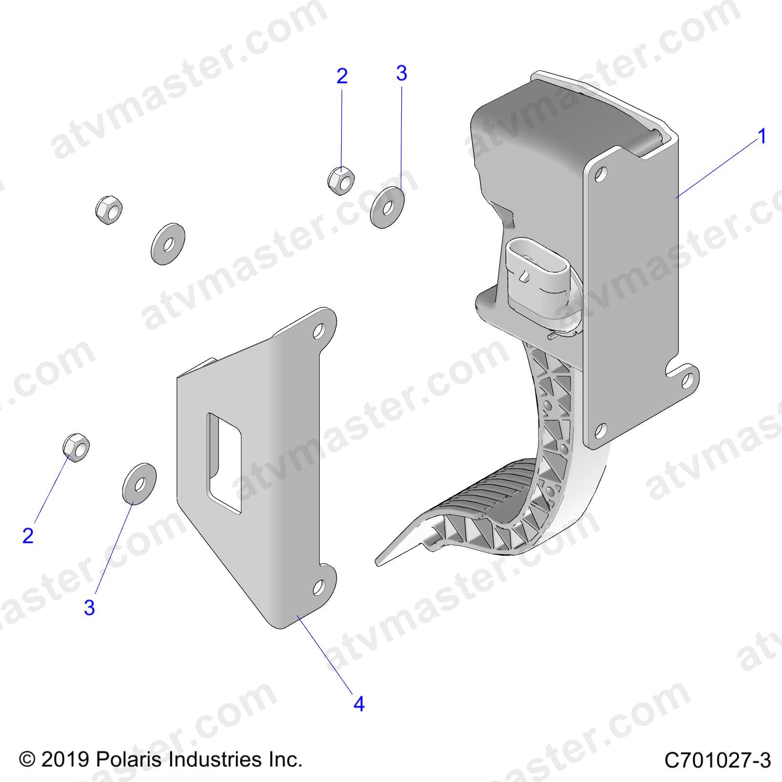 ENGINE, THROTTLE PEDAL - Z23NAE99A/99B (C701027-3)