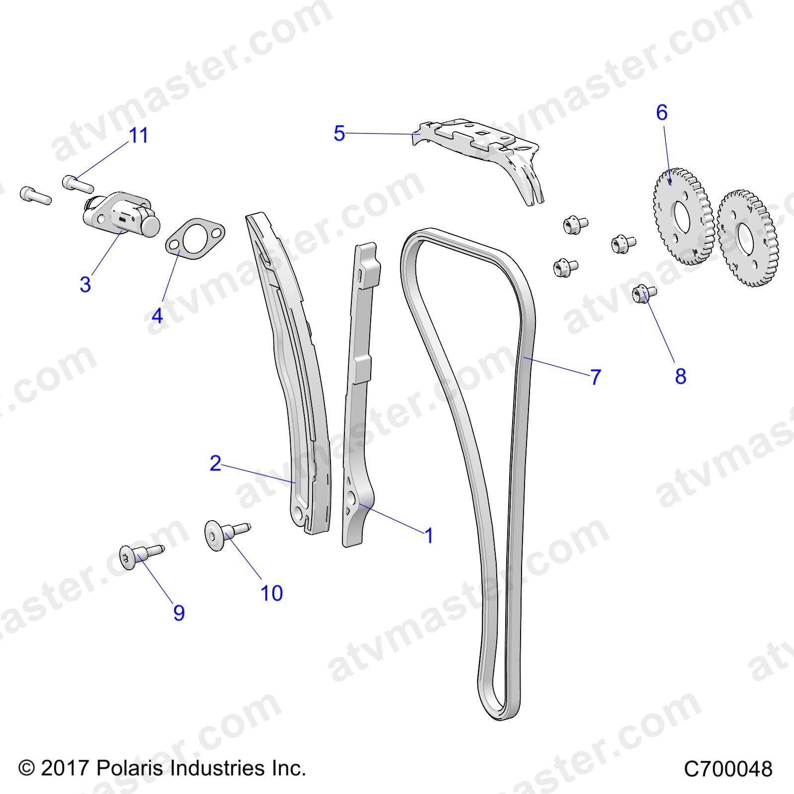ENGINE, CAM CHAIN AND TENSIONER - Z23NAE99A/99B (C700048)