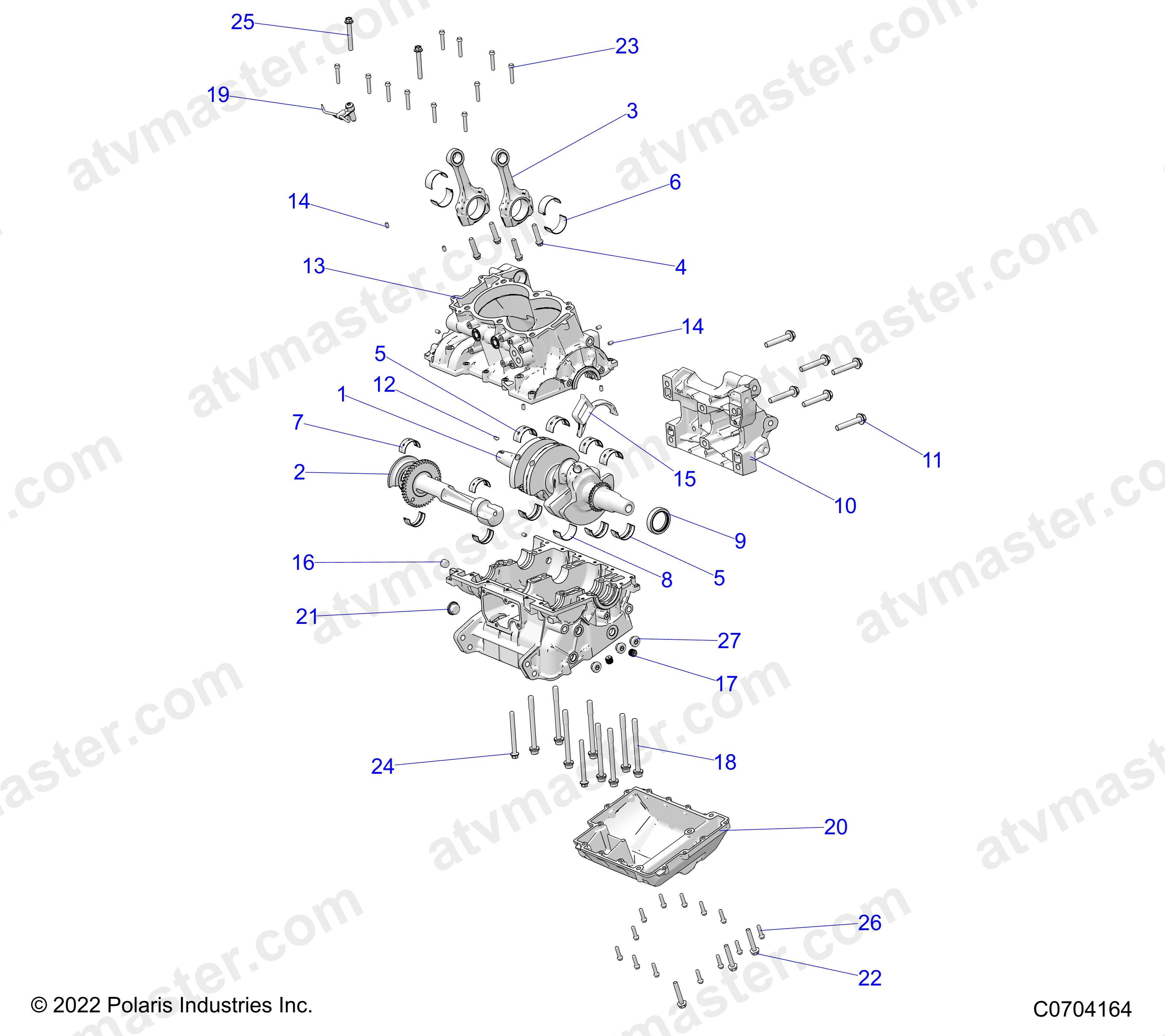 ENGINE, CRANKCASE AND CRANKSHAFT - Z23N4E99A/99B (C0704164)