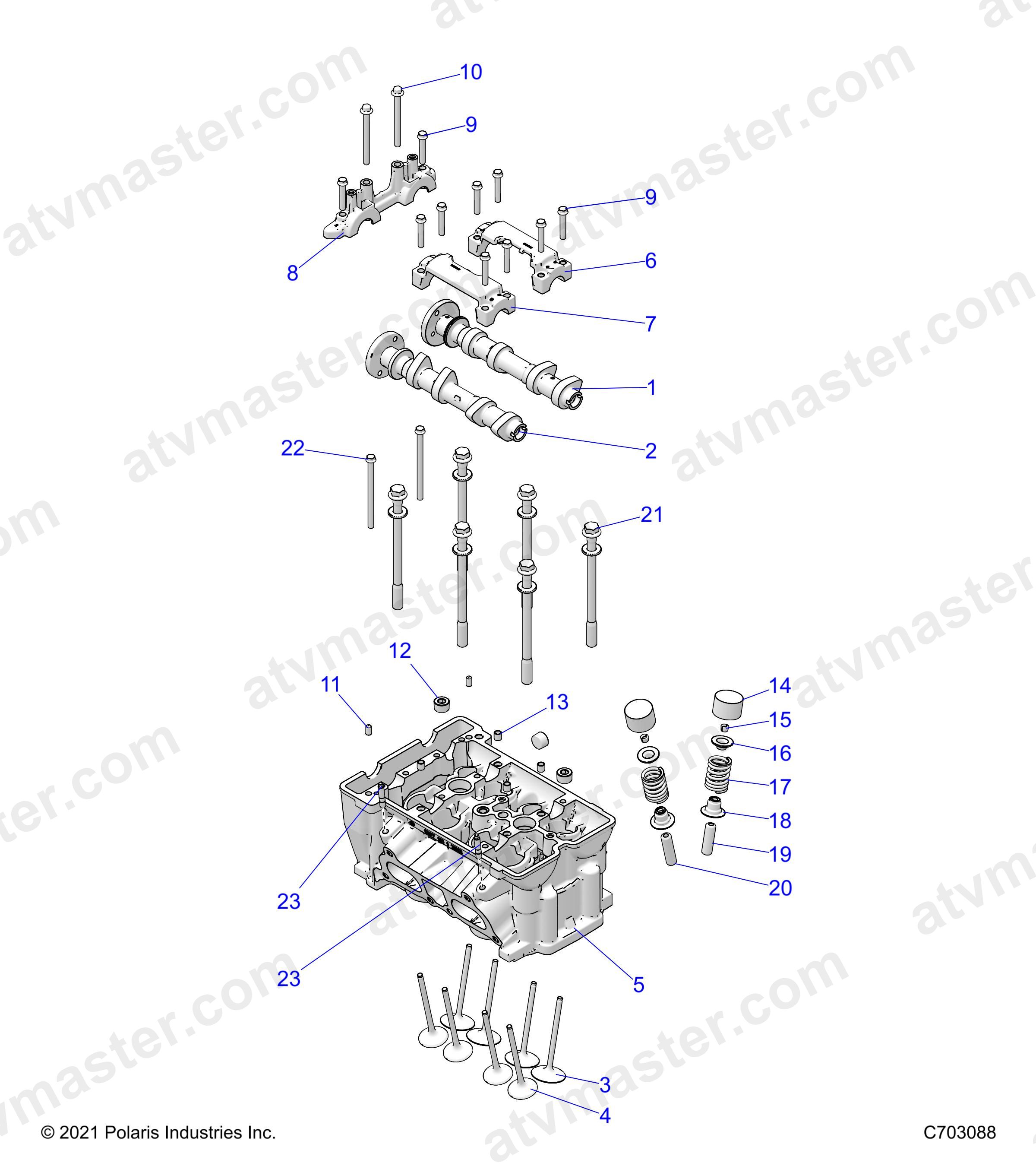 ENGINE, CYLINDER HEAD AND VALVES - Z24NEE99A2/B2 (C703088)