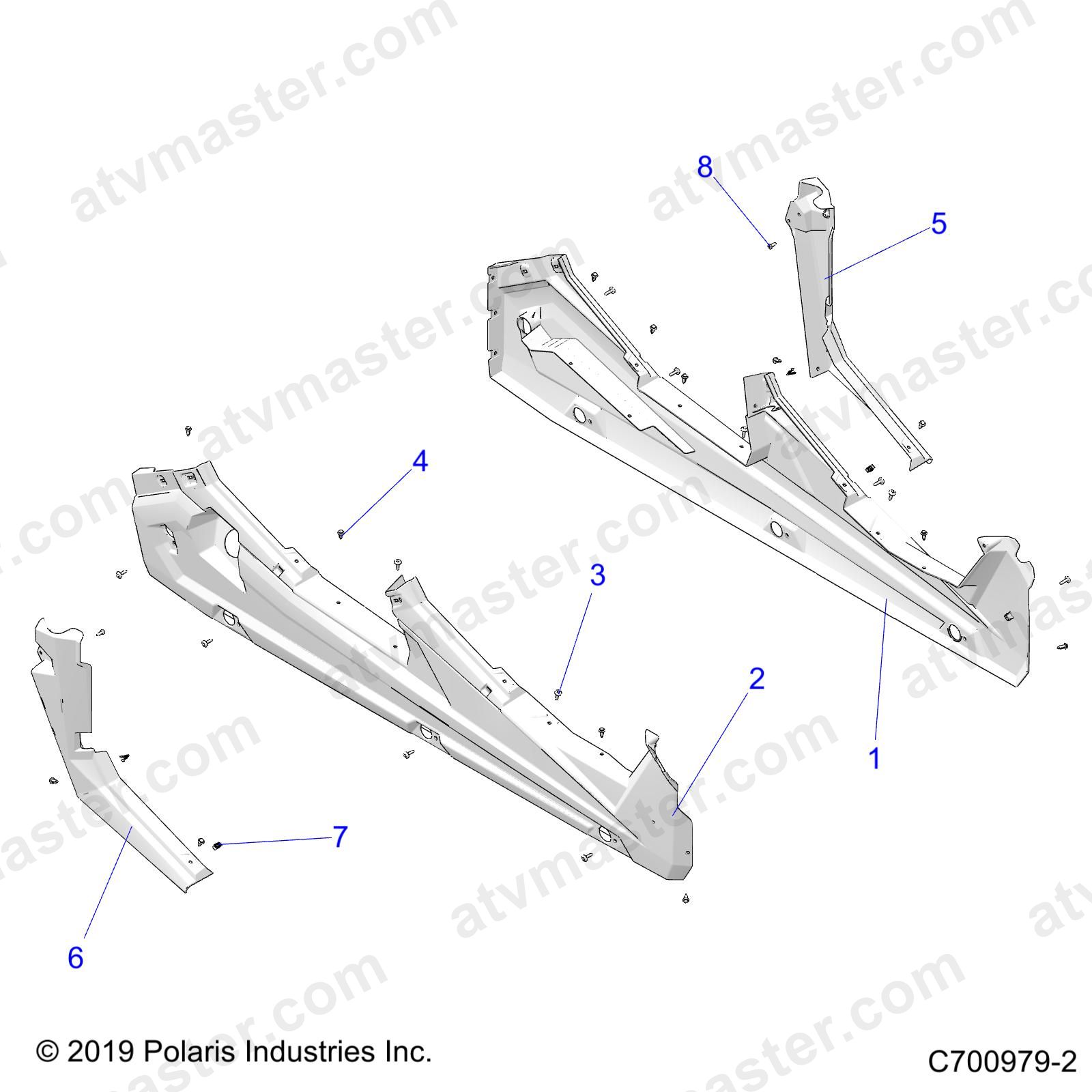 BODY, ROCKER PANELS - Z23N4E99A/99B (C700979-2)