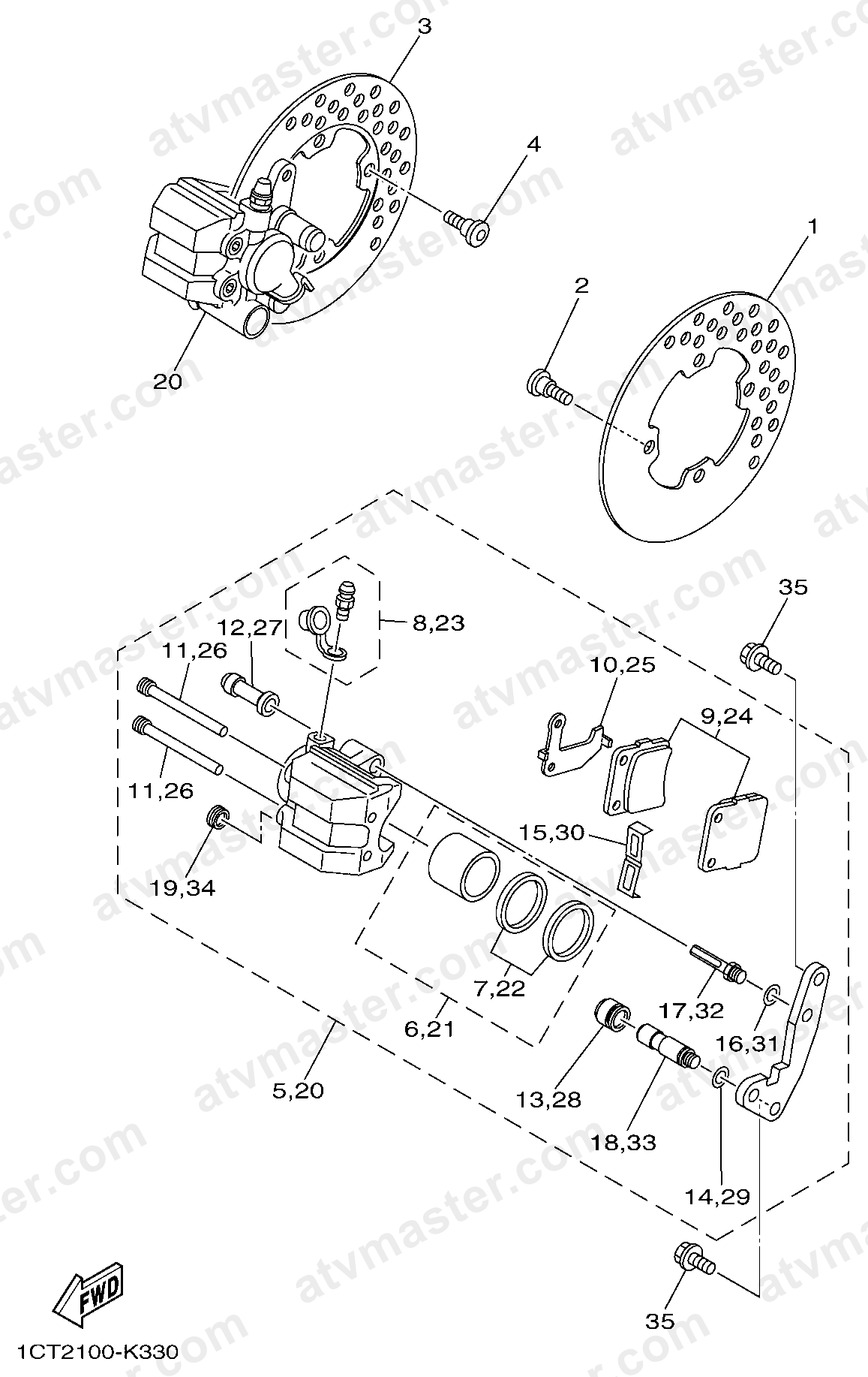 FRONT BRAKE CALIPER