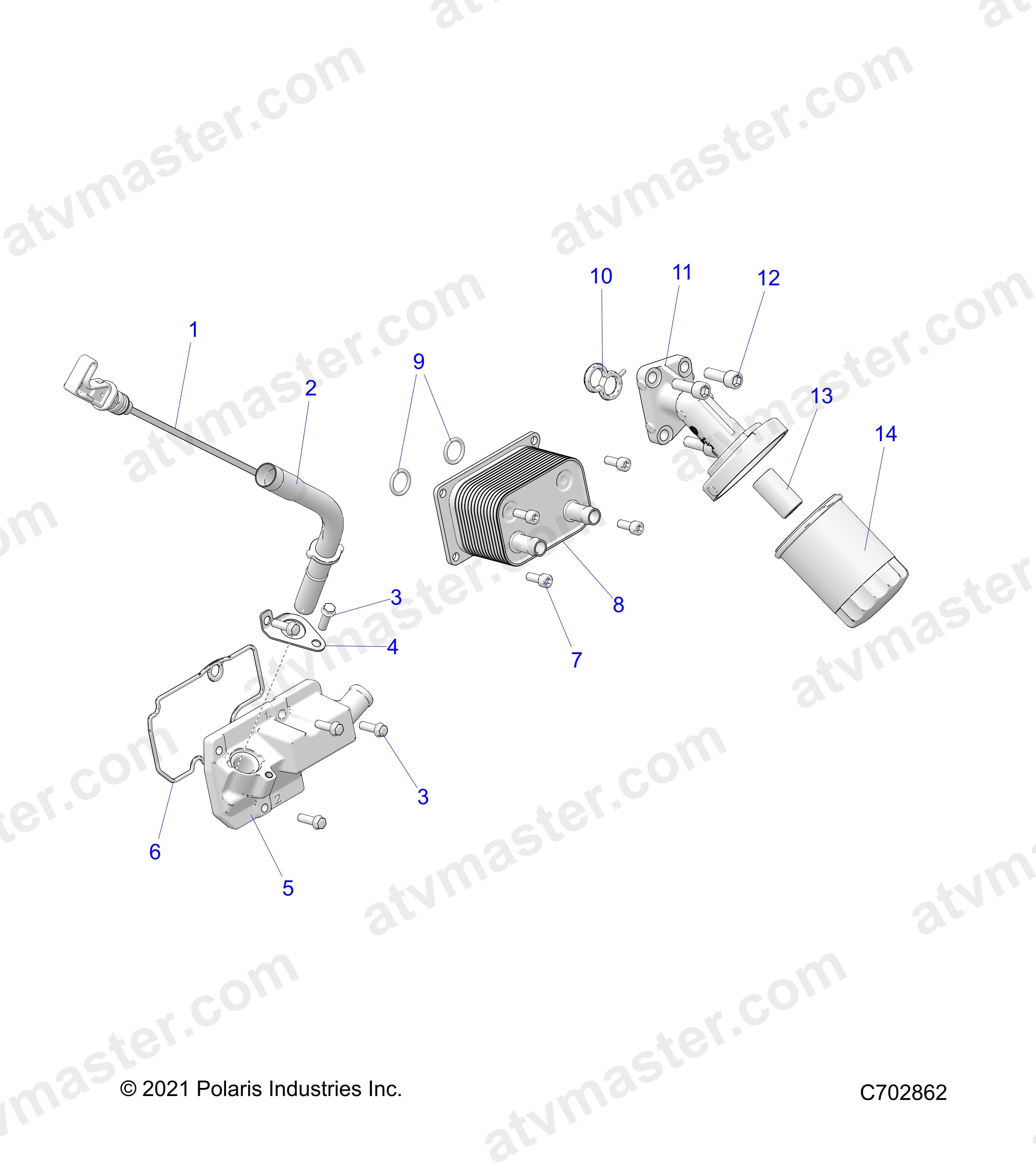 ENGINE, DIPSTICK AND OIL FILTER - Z24NEE99A2/B2 (C702862)