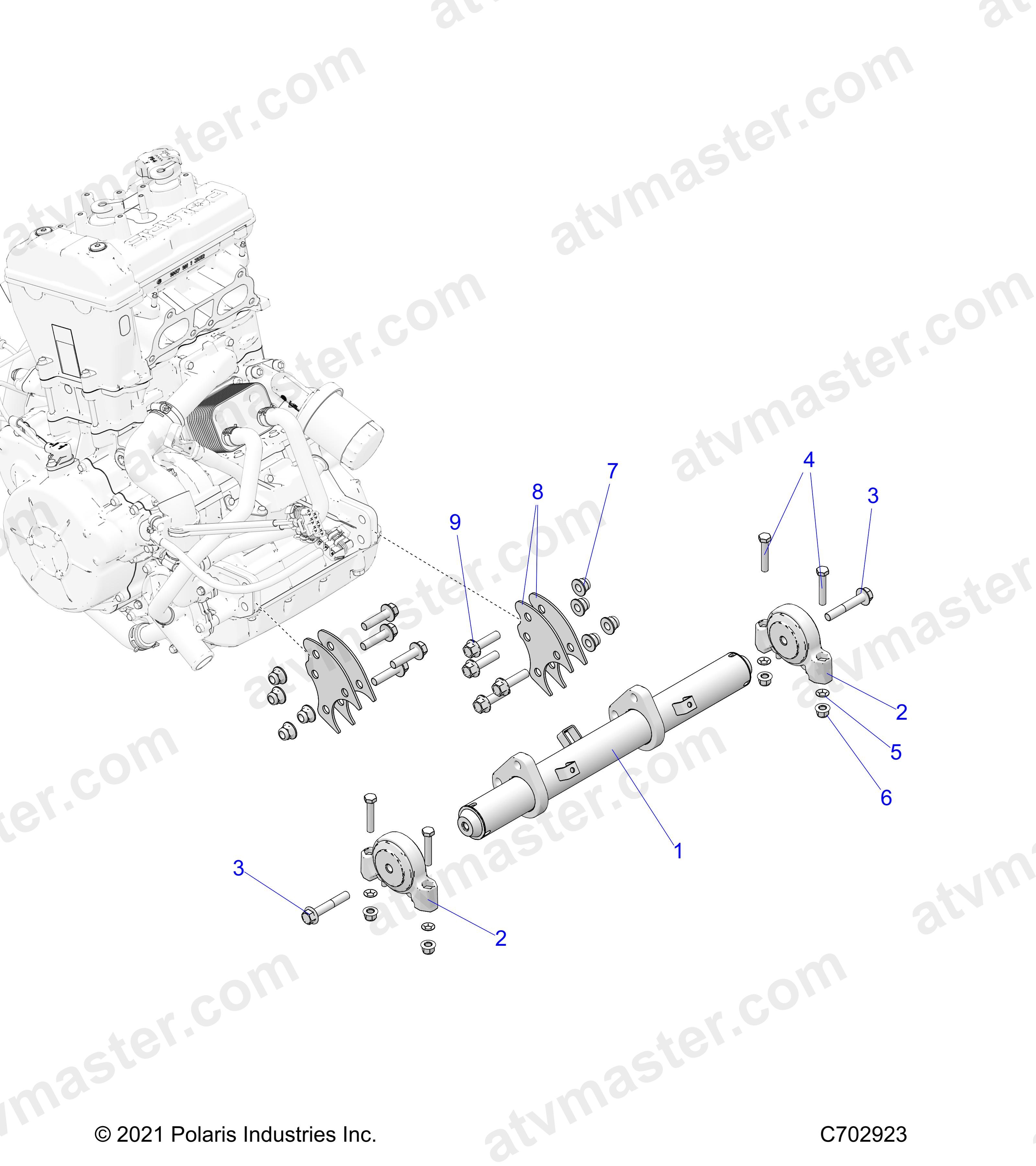 ENGINE, MOUNTING & LONG BLOCK - Z24NME99A2/B2 (C702923)