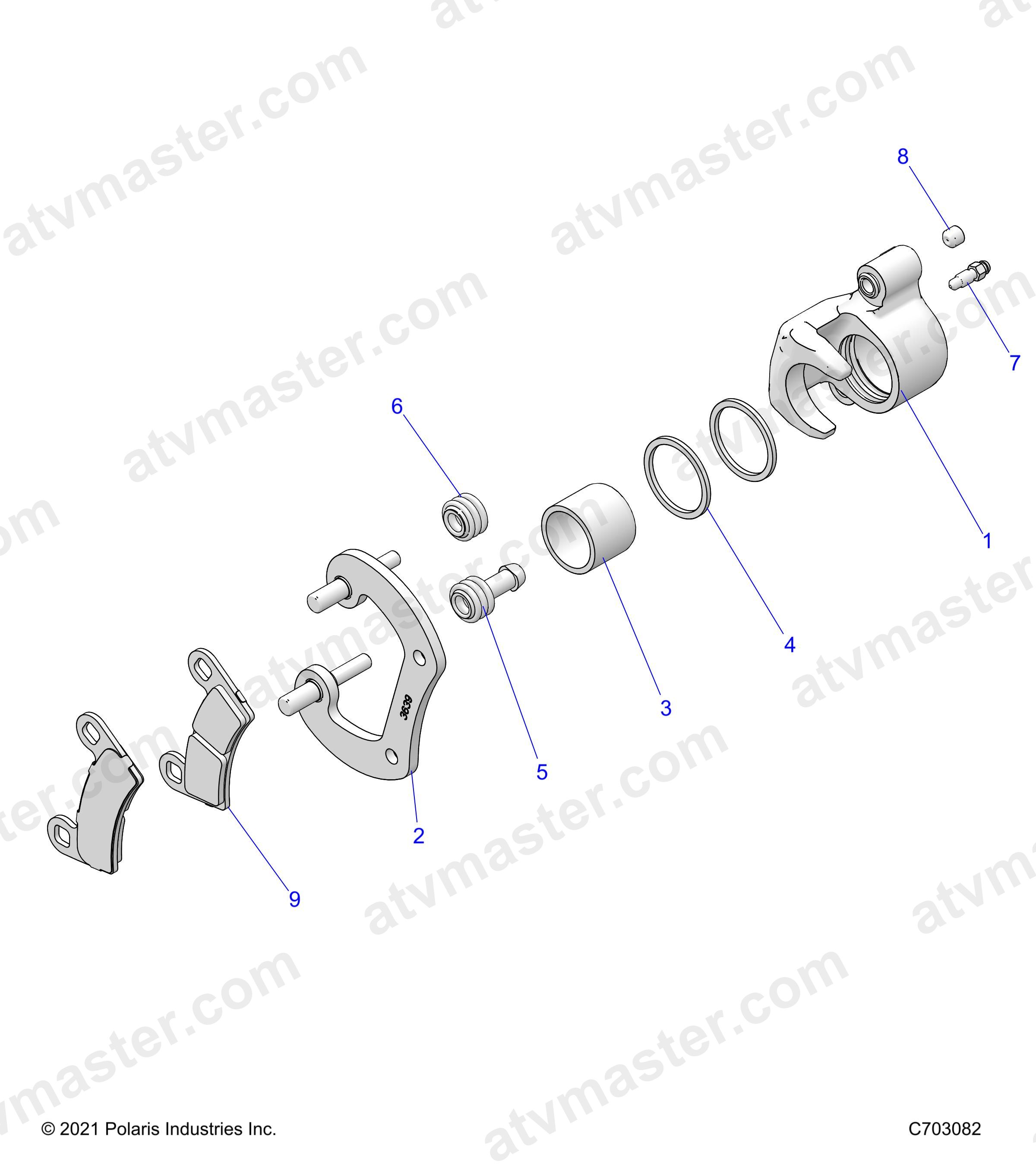 BRAKES, REAR CALIPER - Z24NEE99A2/B2 (C703082)