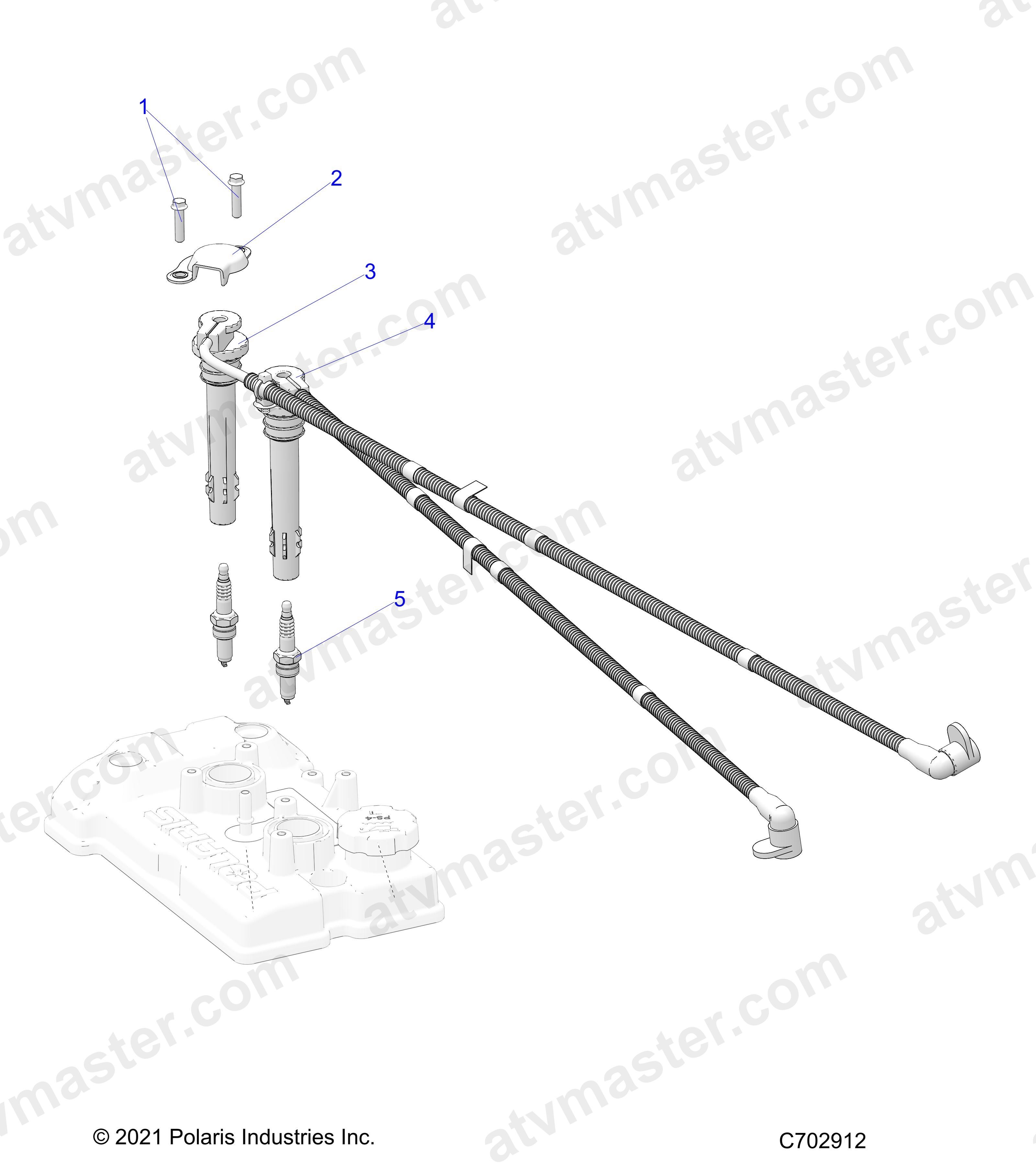 ENGINE, IGNITION COILS AND SPARK PLUGS - Z24NEE99A2/B2 (C702912)