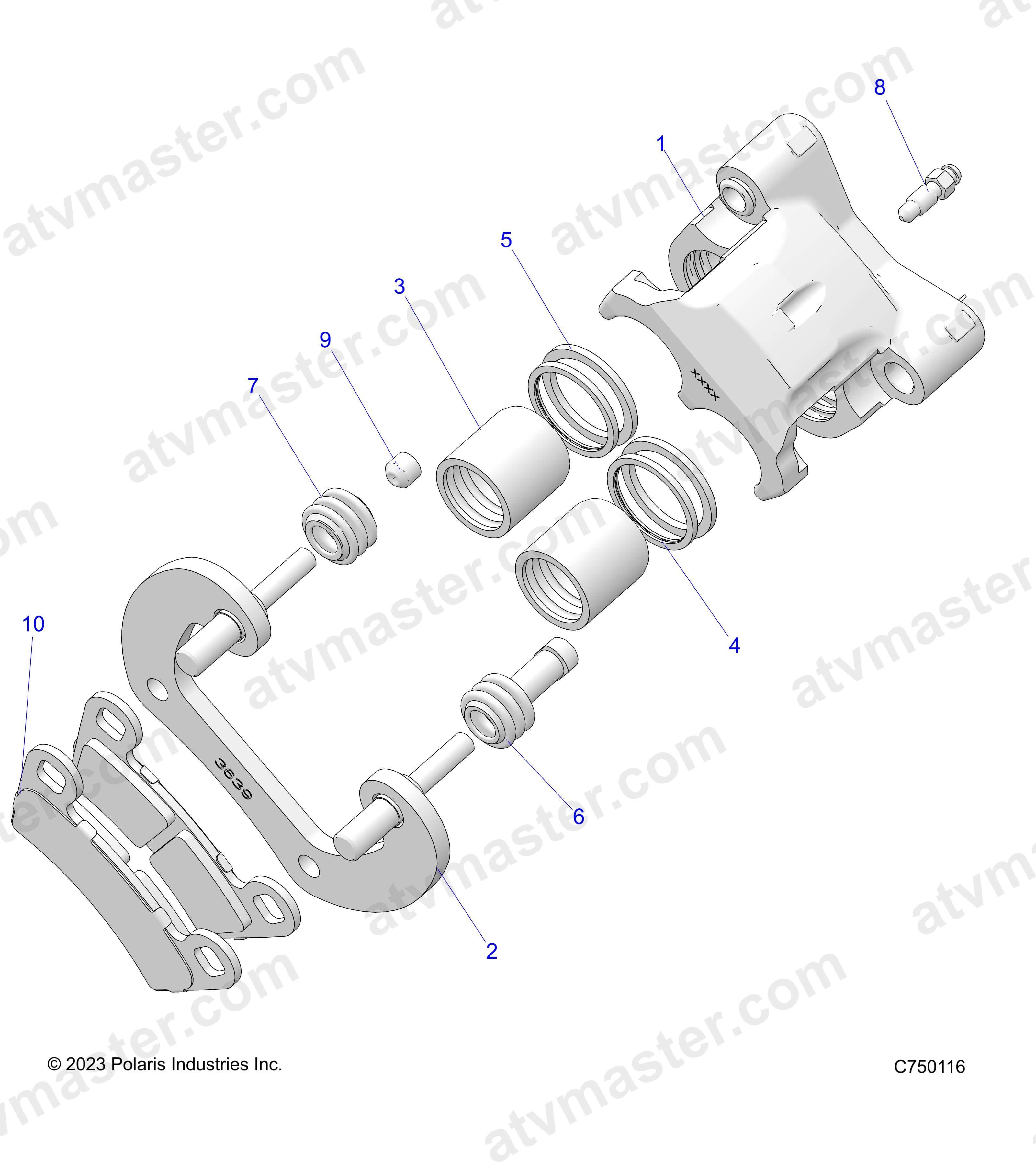 BRAKES, REAR CALIPER - Z24NME99A2/B2 (C750116)