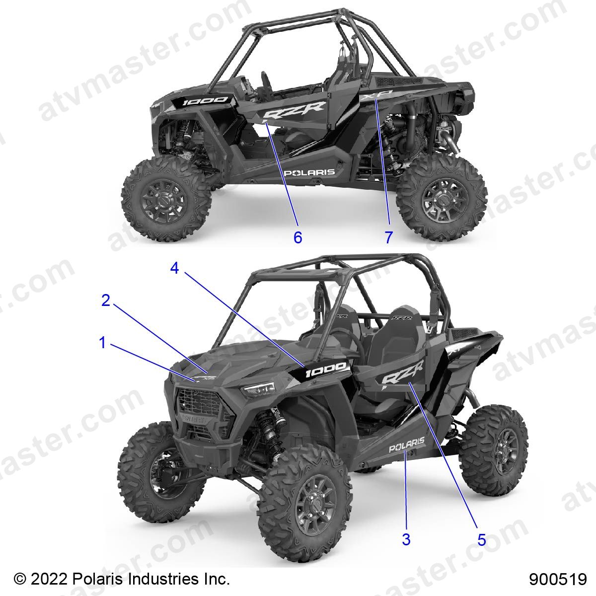 BODY, DECALS, GRAPHICS - Z23NAE99A/99B (900519)
