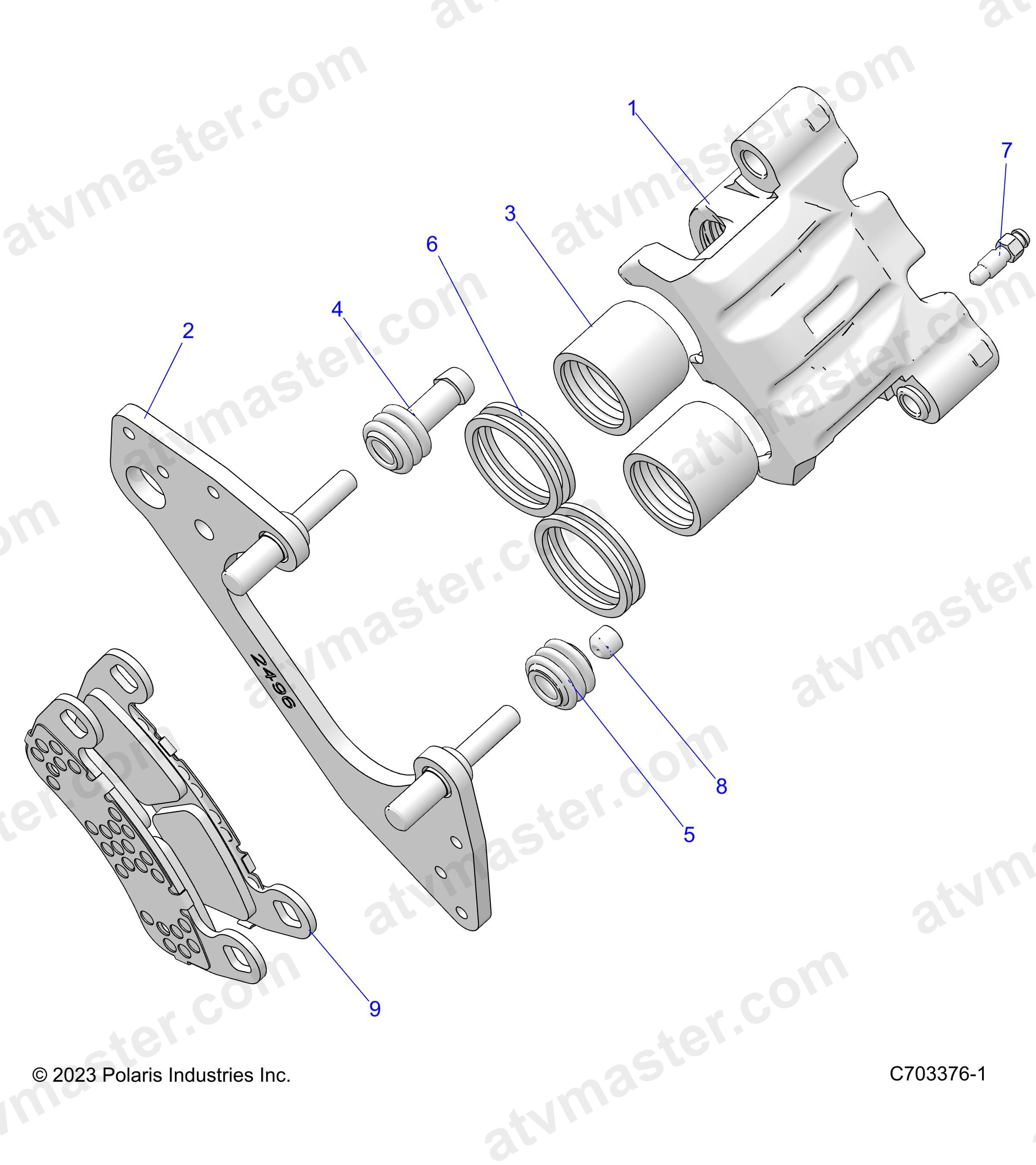 BRAKES, FRONT CALIPER - Z24NEE99A2/B2 (C703376-1)