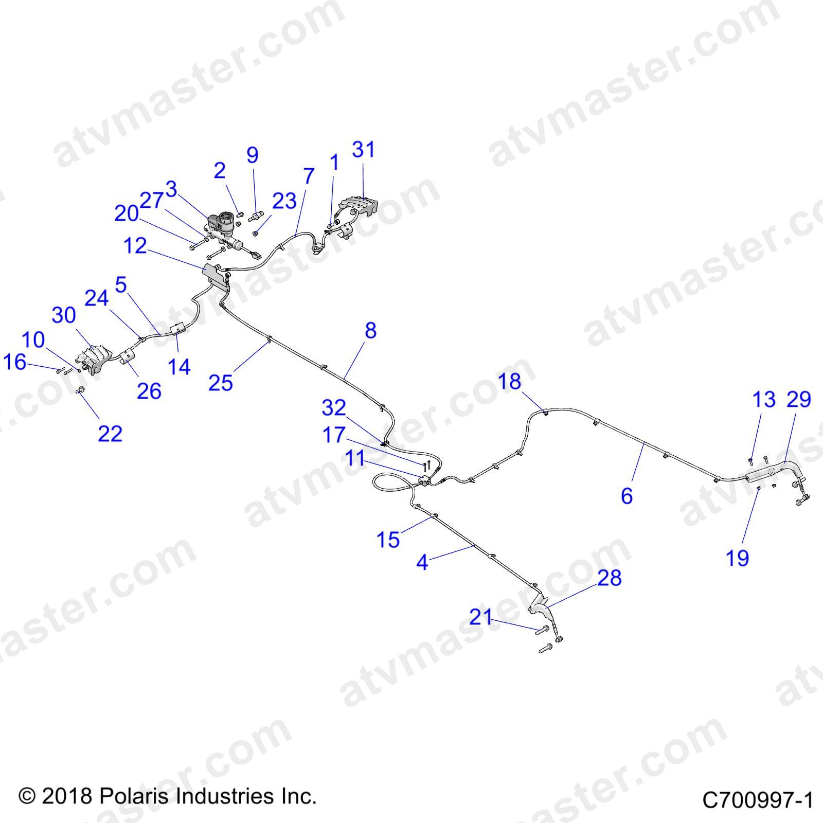 BRAKES, BRAKE LINES AND MASTER CYLINDER - Z23N4E99A/99B (C700997-1)