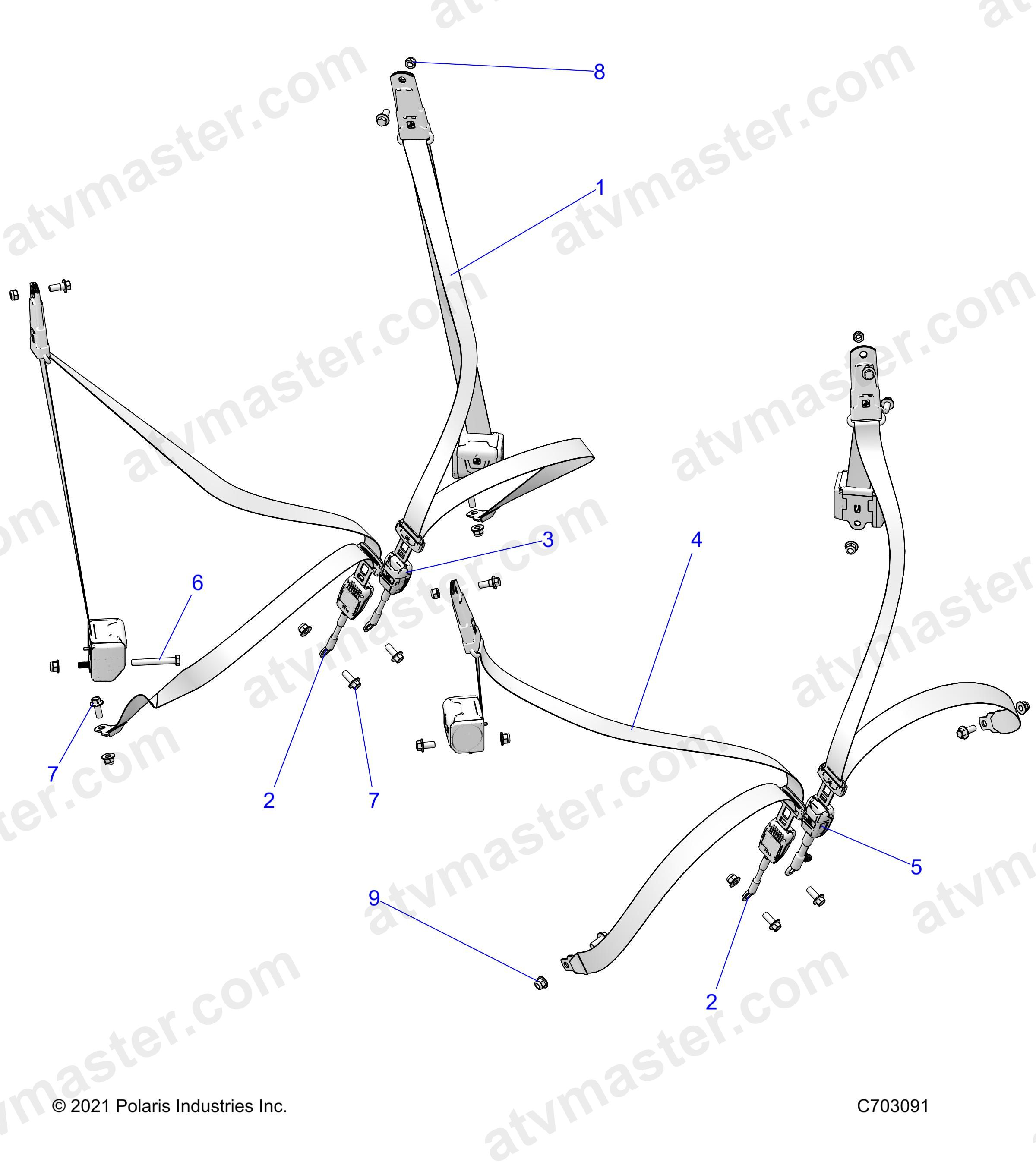 BODY, SEAT BELT MOUNTING - Z24NME99A2/B2 (C703091)