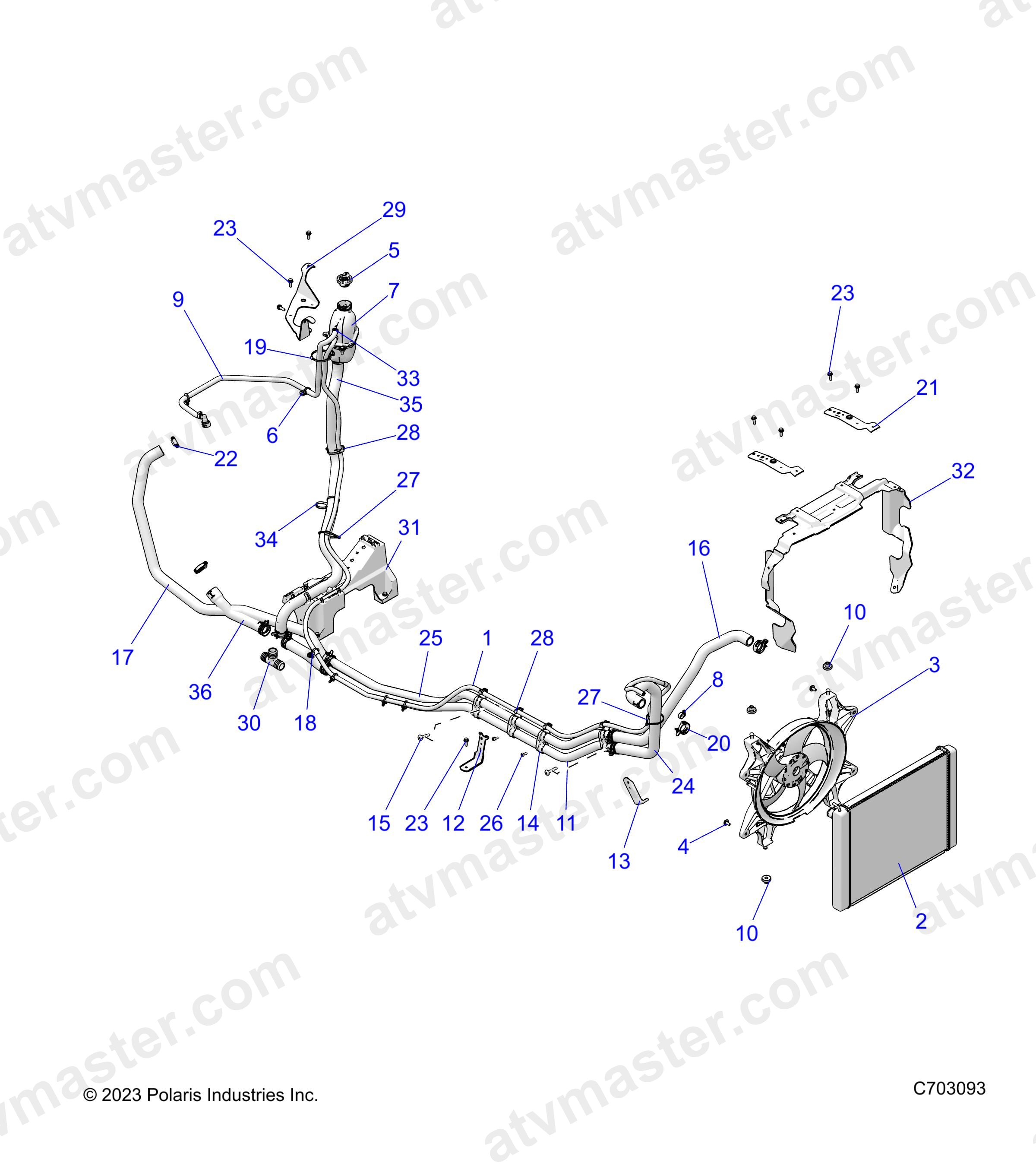 ENGINE, COOLING SYSTEM - Z24NME99A2/B2 (C703093)