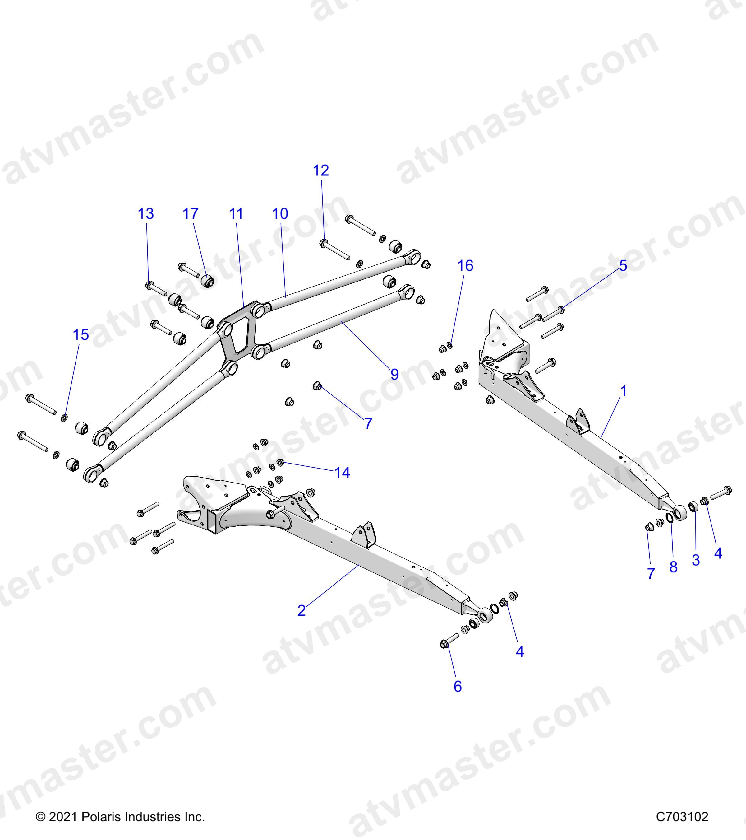 SUSPENSION, REAR CONTROL ARMS - Z24NEE99A2/B2 (C703102)