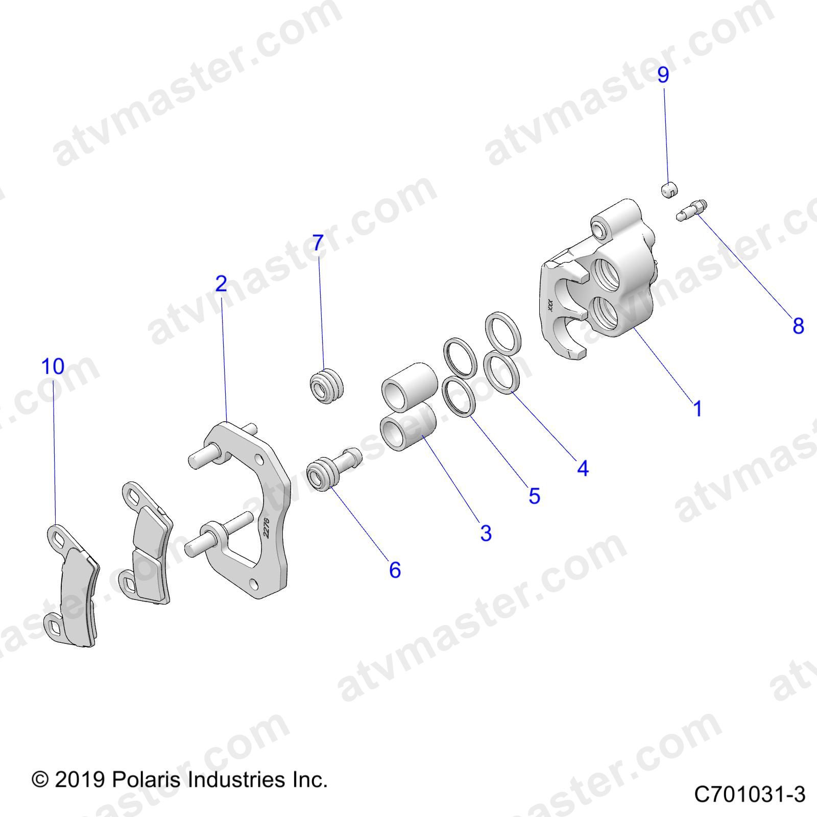 BRAKES, REAR CALIPER - Z23NAE99A/99B (C701031-3)