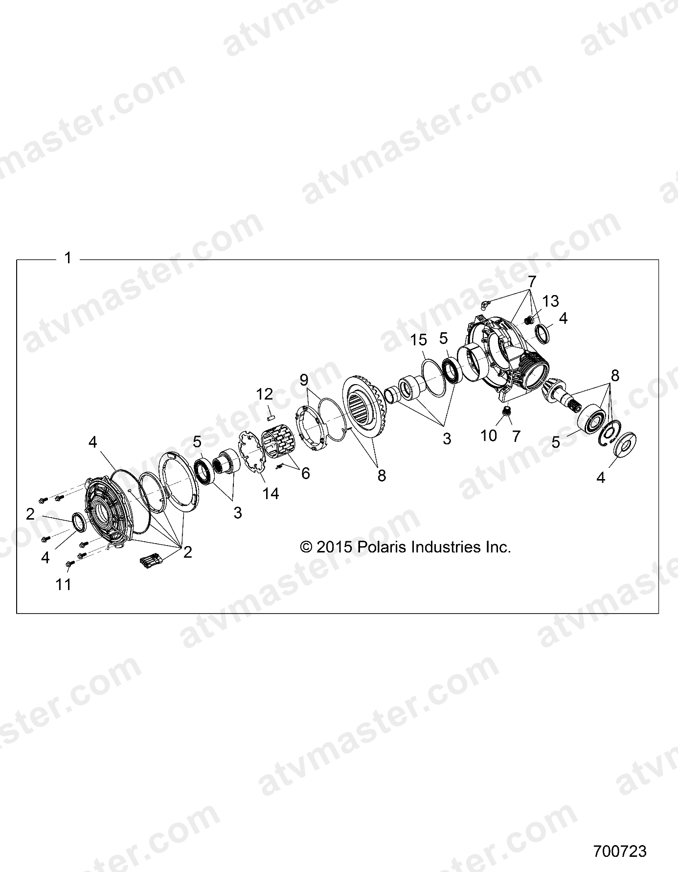 DRIVE TRAIN, FRONT GEARCASE - Z23NAE99A/99B (700723)