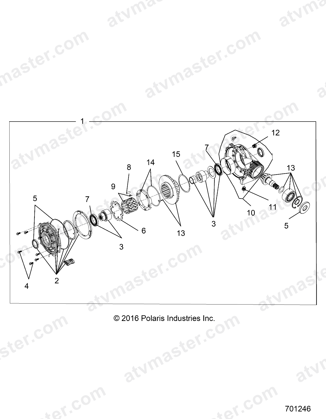 DRIVE TRAIN, FRONT GEARCASE - (Z23N4E99A/99B (701246)