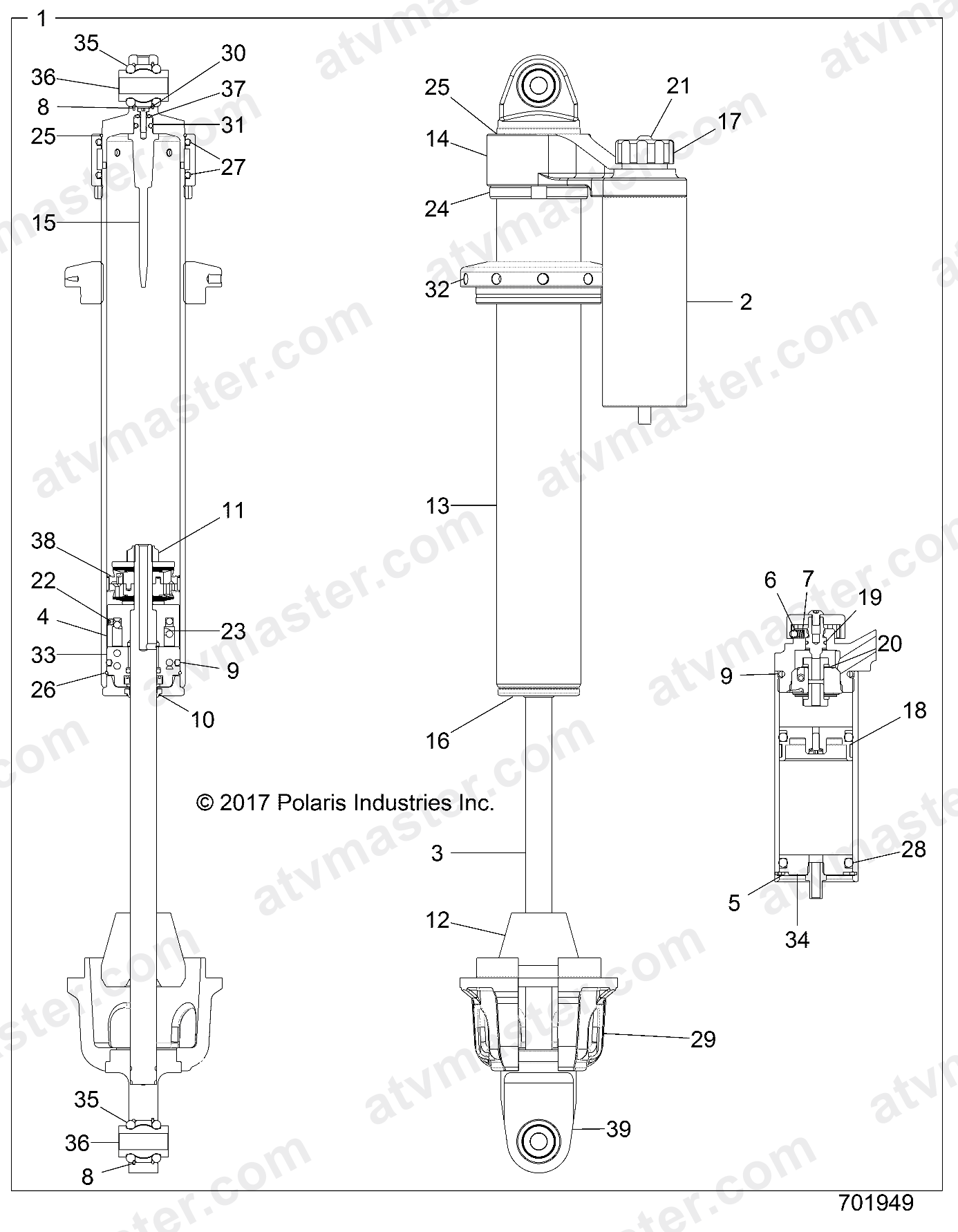 SUSPENSION, FRONT SHOCK INTERNALS - Z23N4E99A/99B (701949)