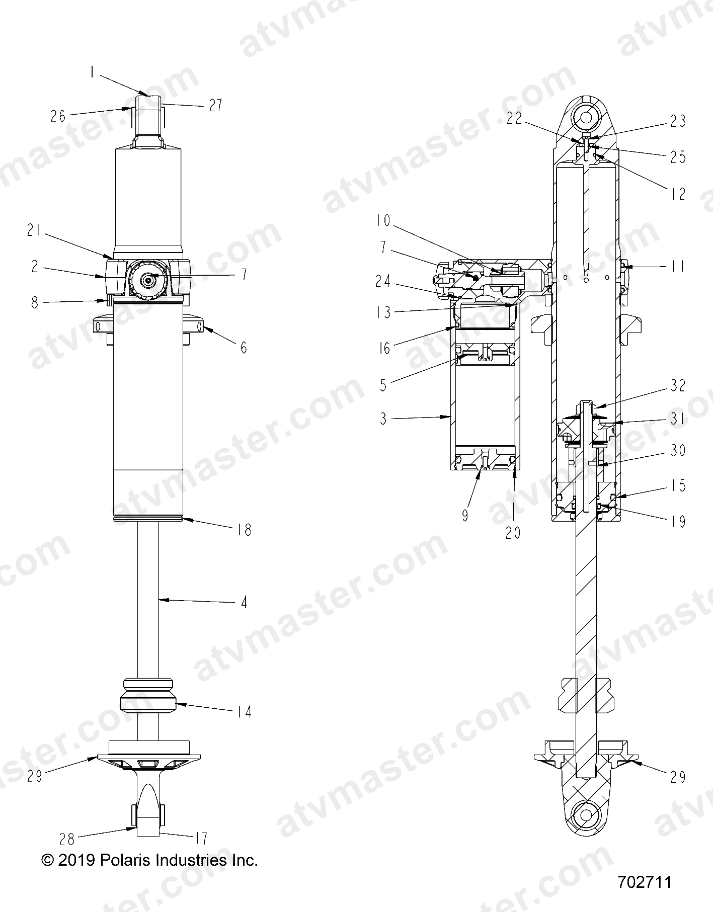 SUSPENSION, REAR SHOCK INTERNALS - Z24NEE99A2/B2 (702711)