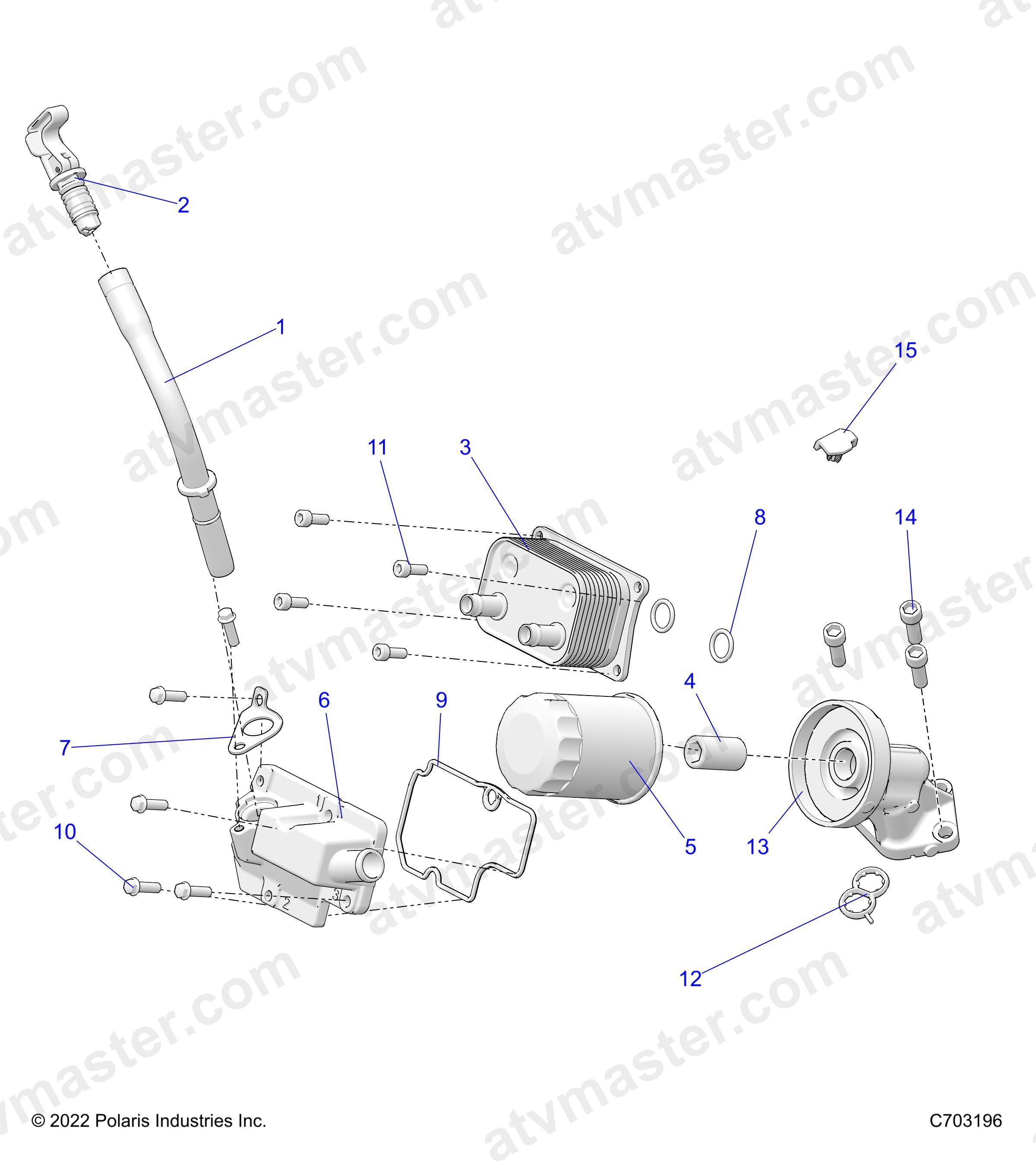 ENGINE, DIPSTICK AND OIL FILTER - Z23NAE99A/99B (C703196)