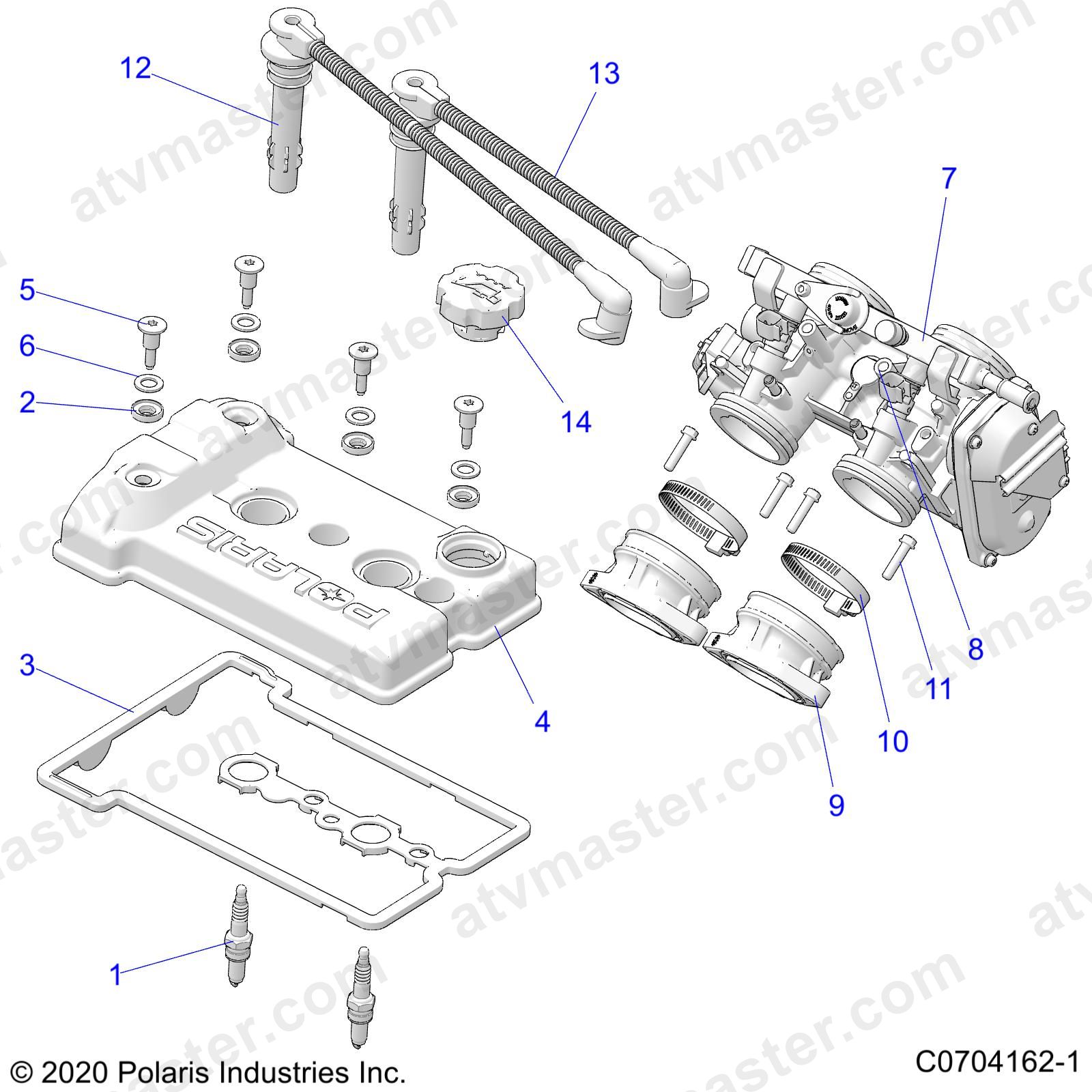 ENGINE, THROTTLE BODY AND VALVE COVER - Z23NAE99A/99B (C0704162-1)