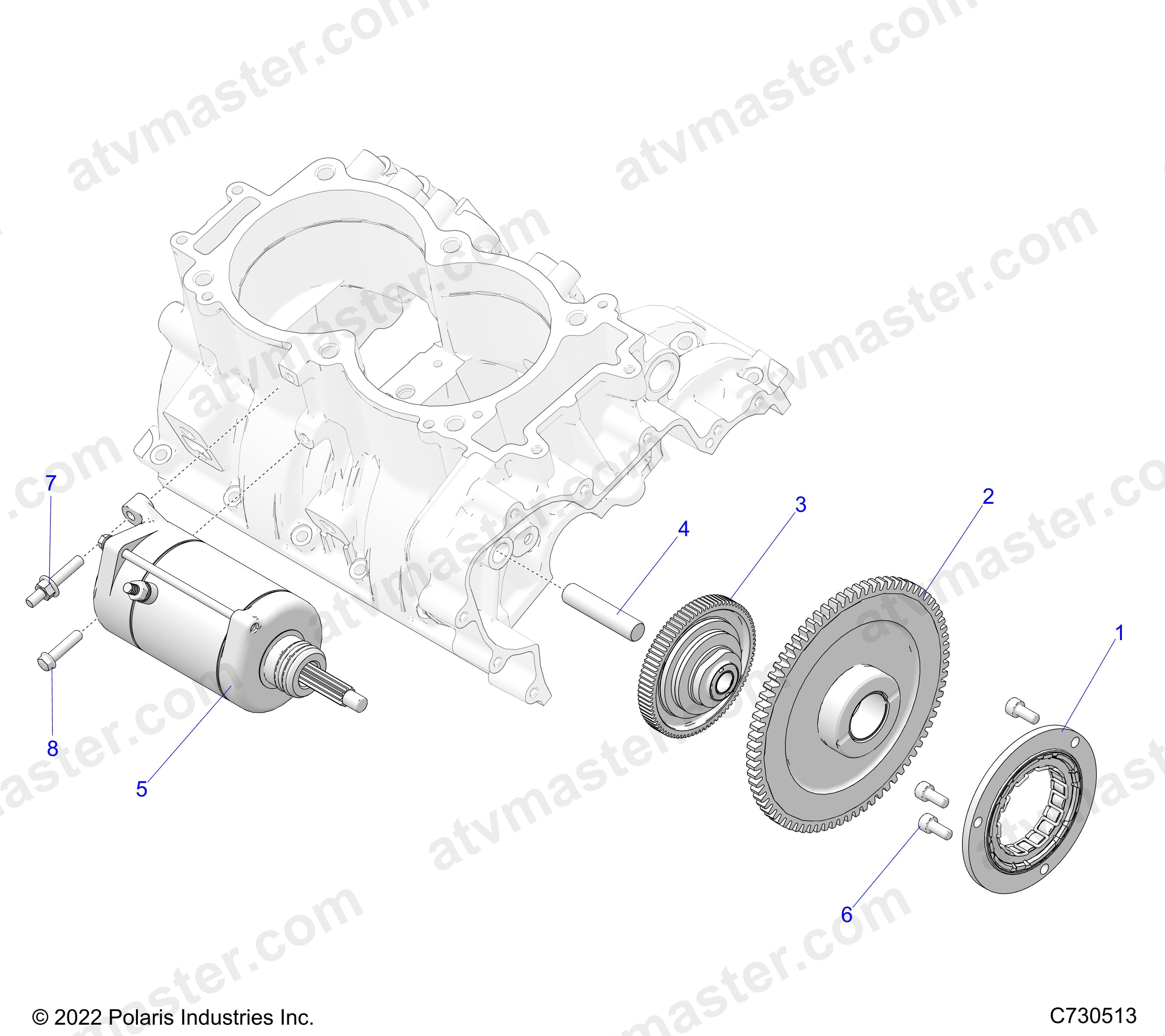 ENGINE, STARTER - Z24NEE99A2/B2 (C730513)