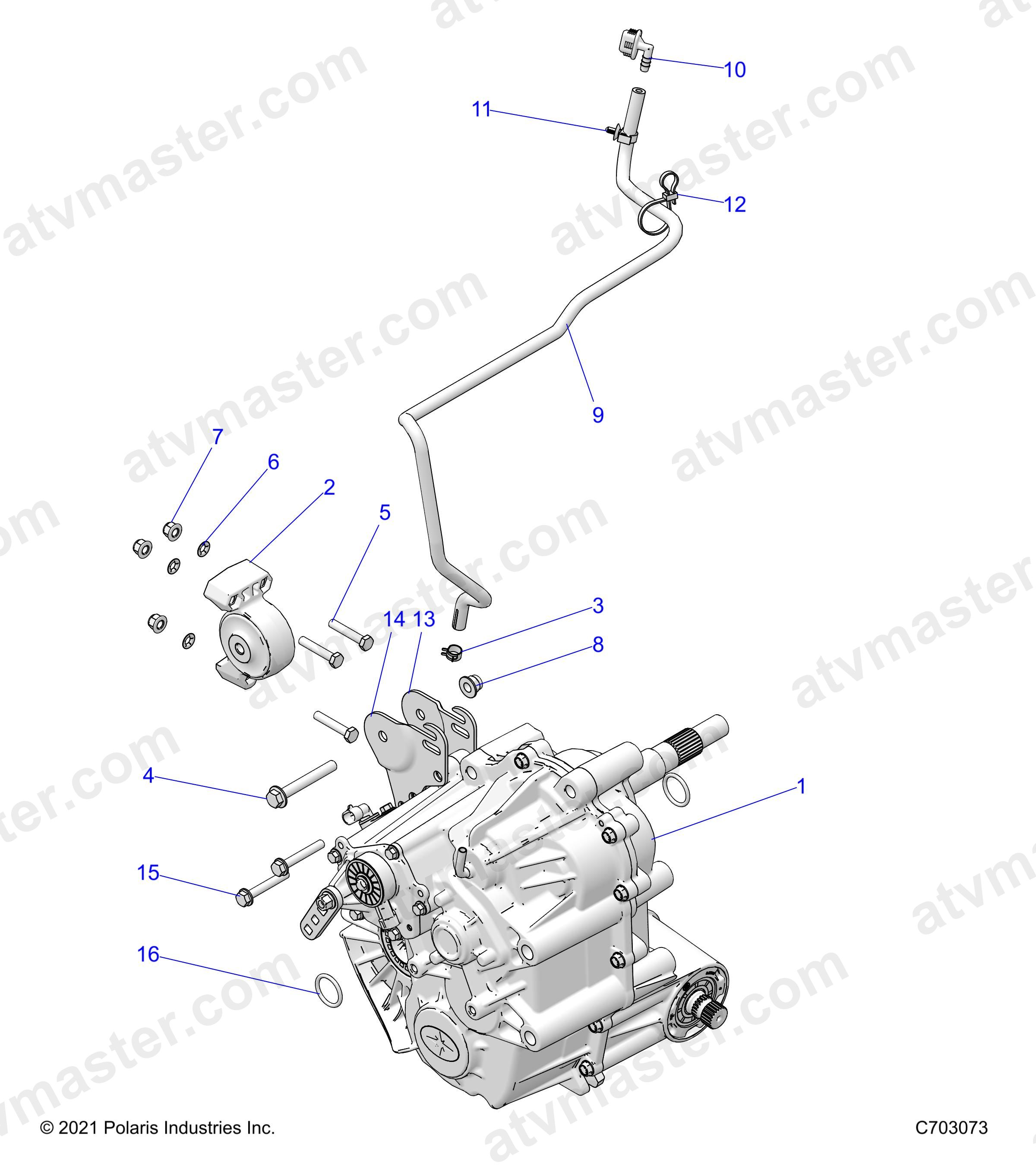 DRIVE TRAIN, MAIN GEARCASE MOUNTING - Z24NEE99A2/B2 (C703073)
