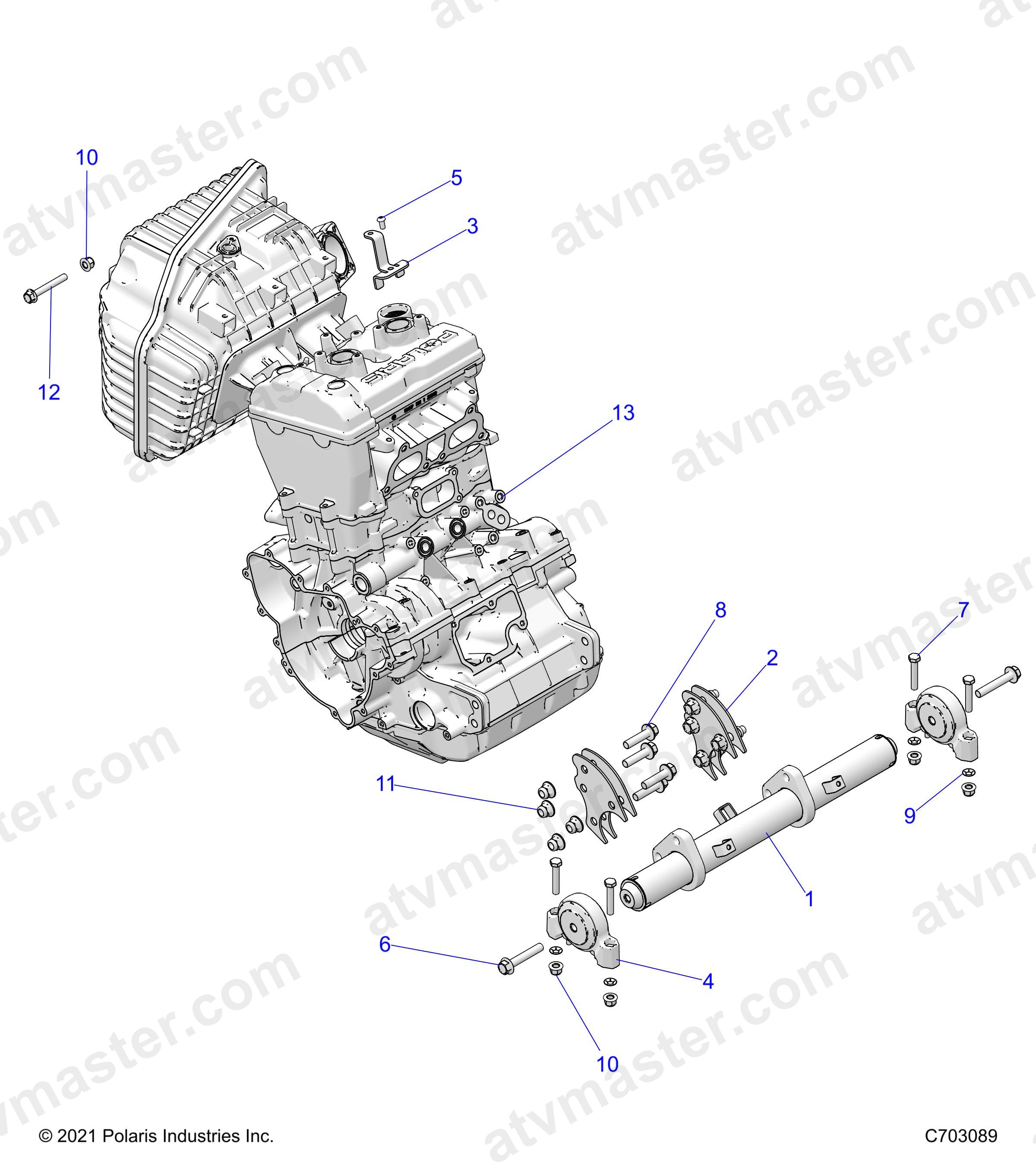 ENGINE, MOUNTING & LONG BLOCK - Z24NEE99A2/B2 (C703089)