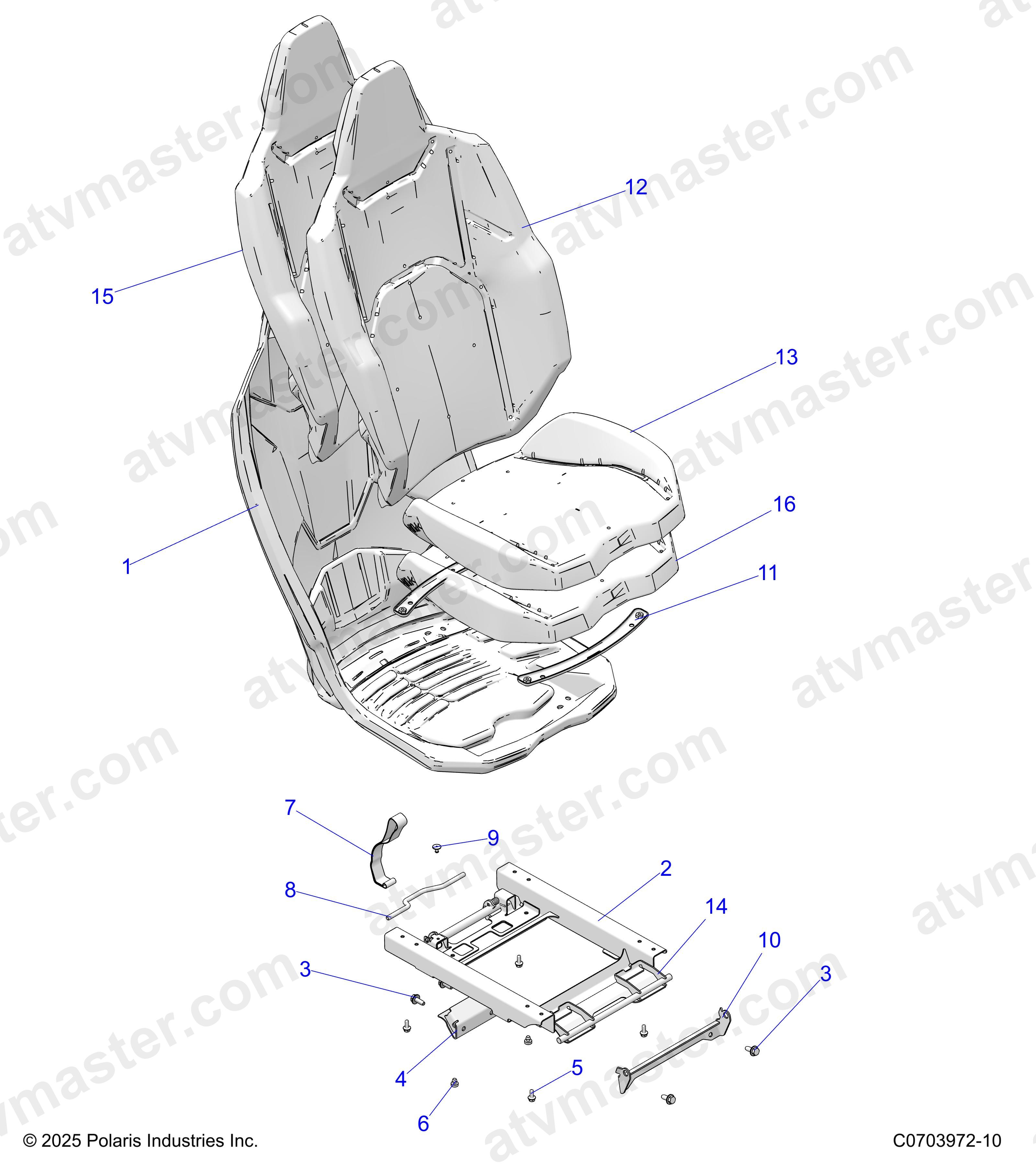 BODY, SEAT ASM. PASSENGER - Z24NEE99A2/B2 (C0703972-10)