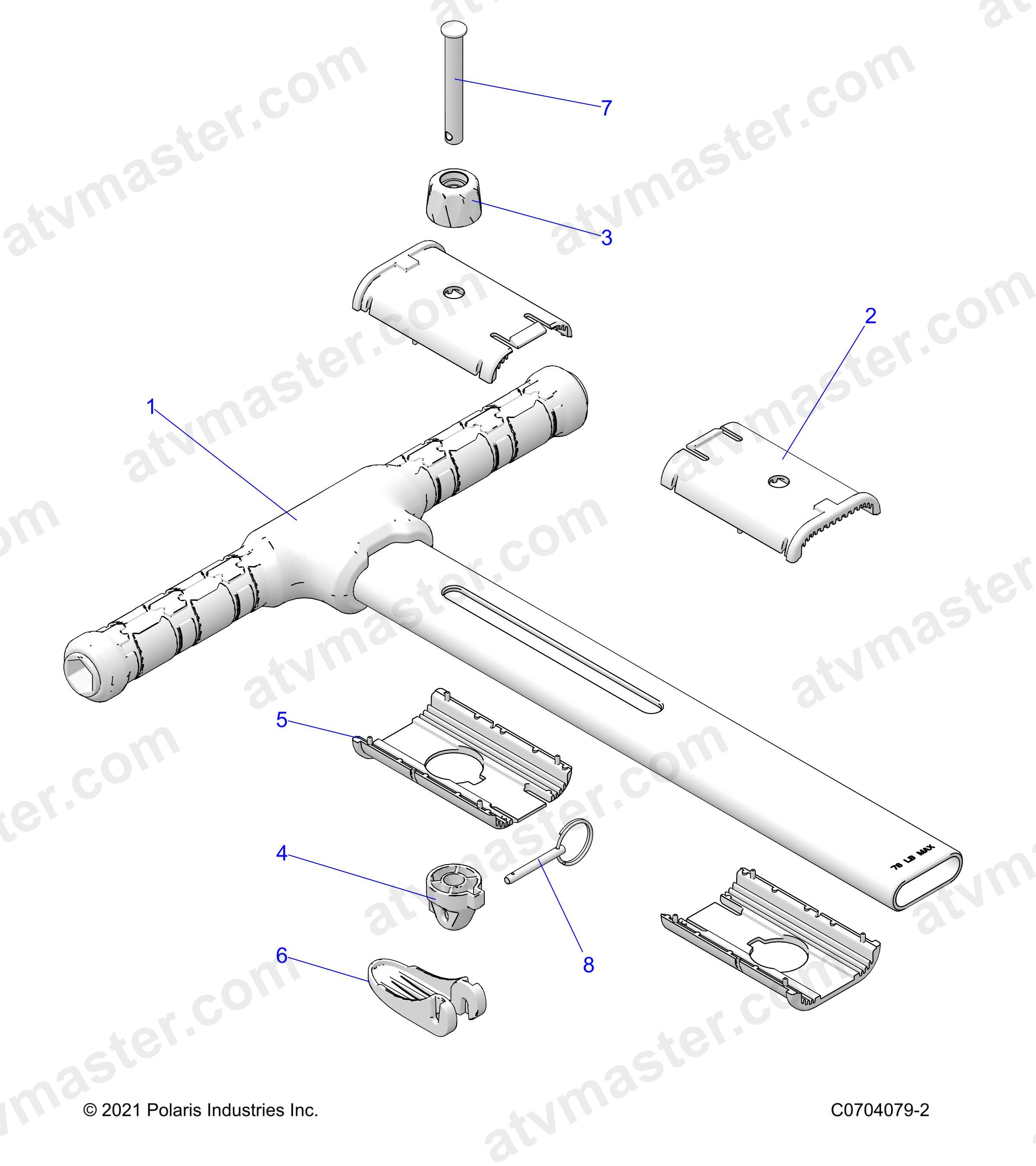 BODY, GRAB BAR, PASSENGER - Z24NME99A2/B2 (C0704079-2)
