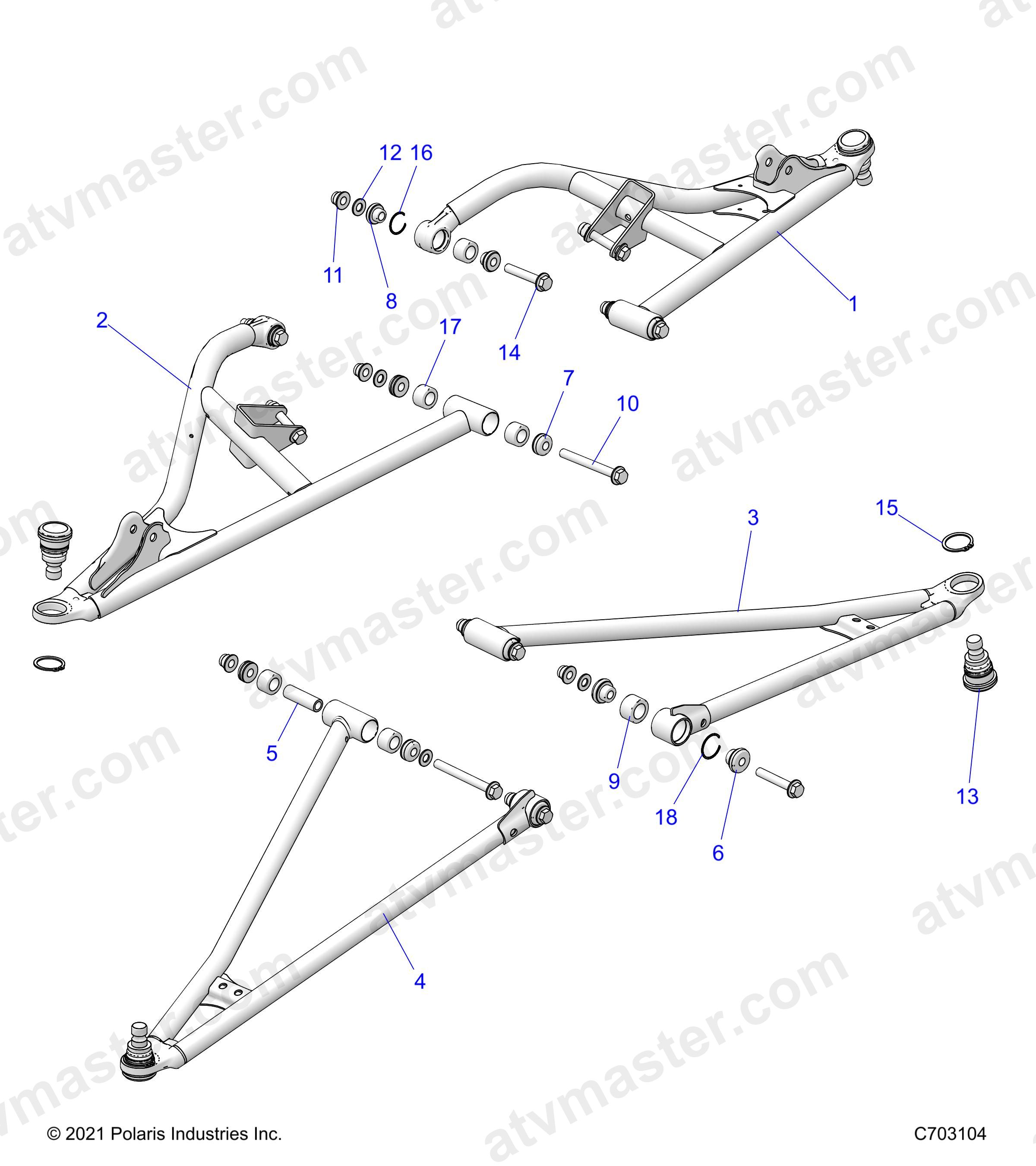 SUSPENSION, FRONT CONTROL ARMS - Z24NEE99A2/B2 (C703104)