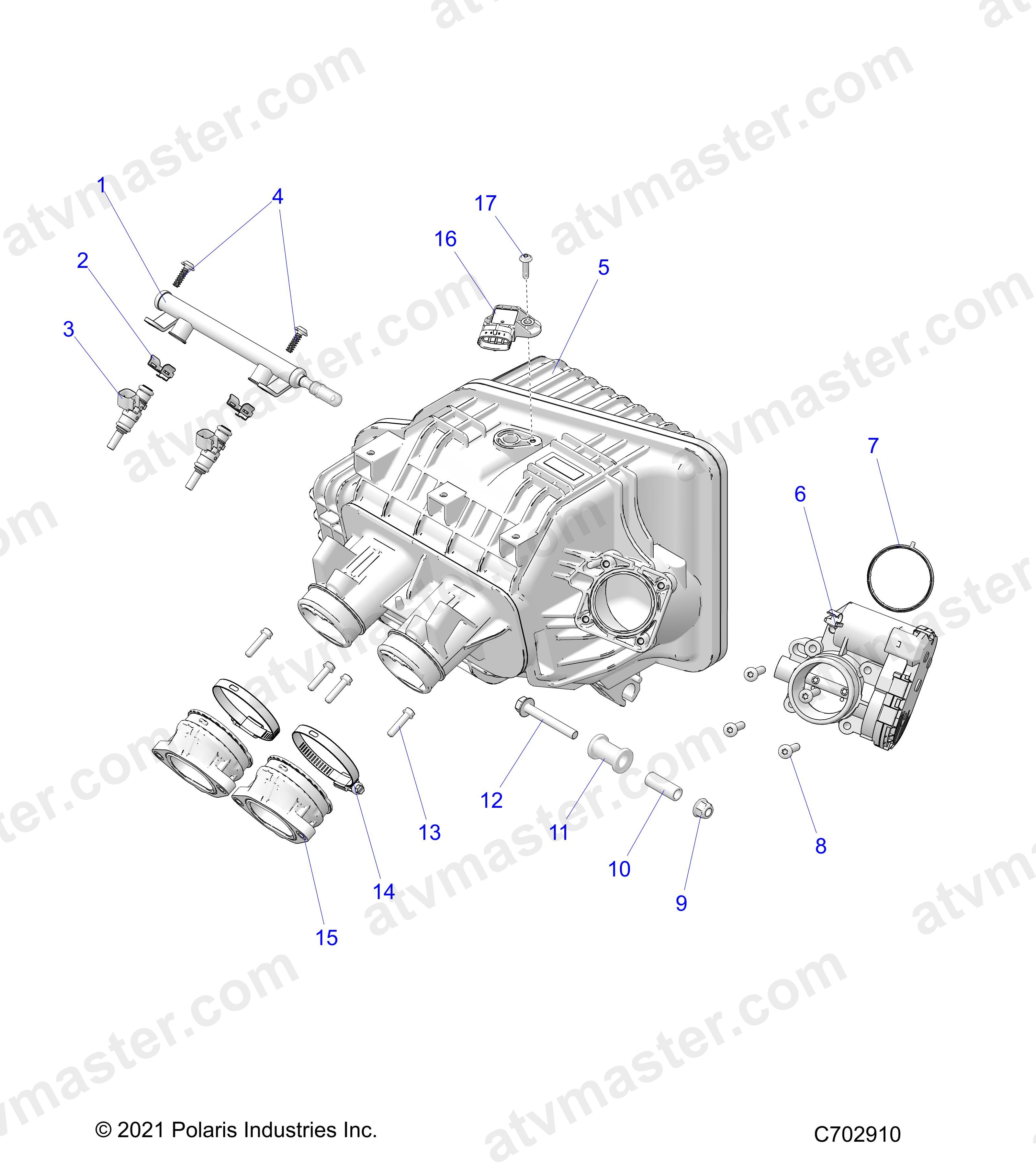 ENGINE, INTAKE MANIFOLD, THROTTLE BODY, FUEL RAIL - Z24NEE99A2/B2 (C702910)