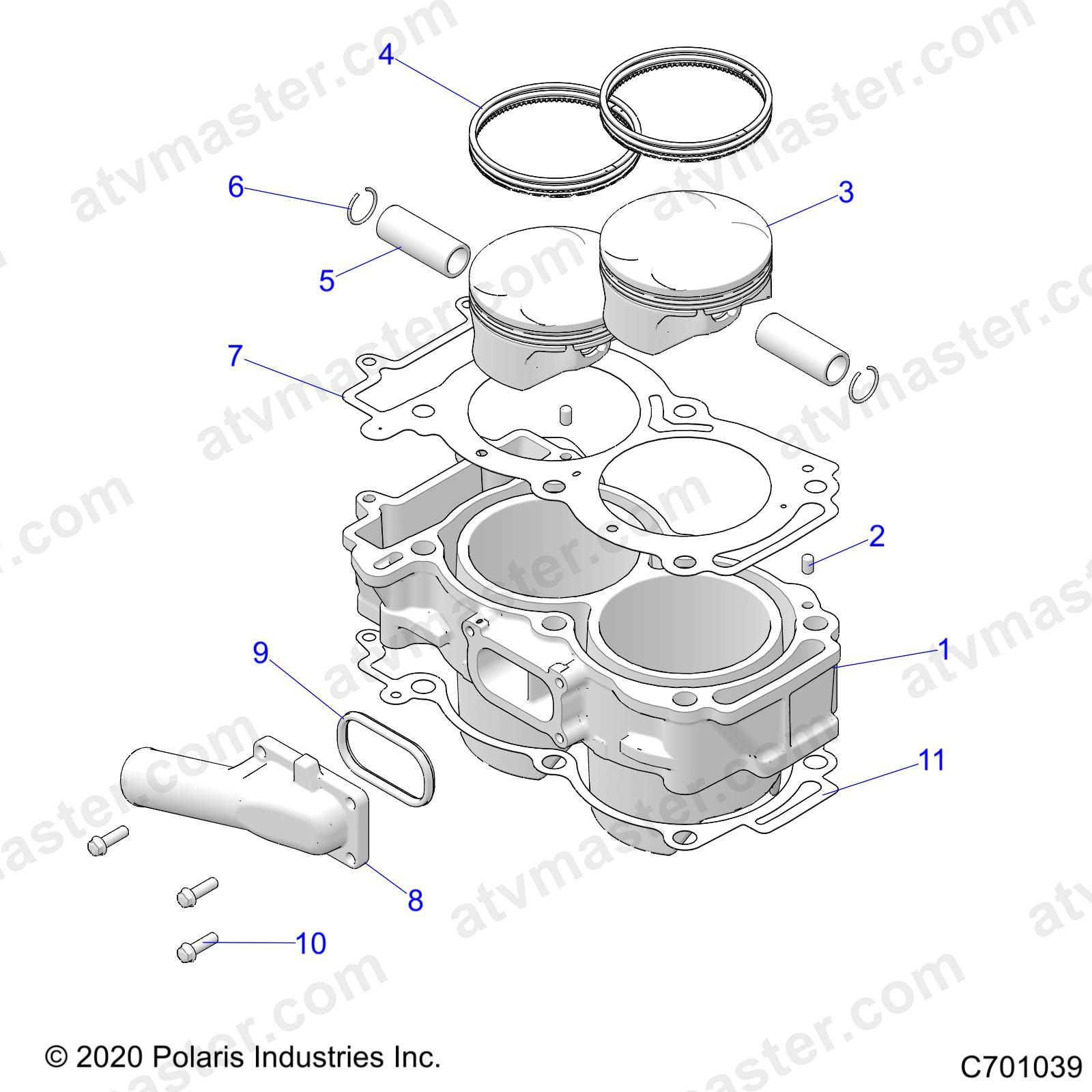 ENGINE, CYLINDER AND PISTON - Z23N4E99A/99B (C701039)