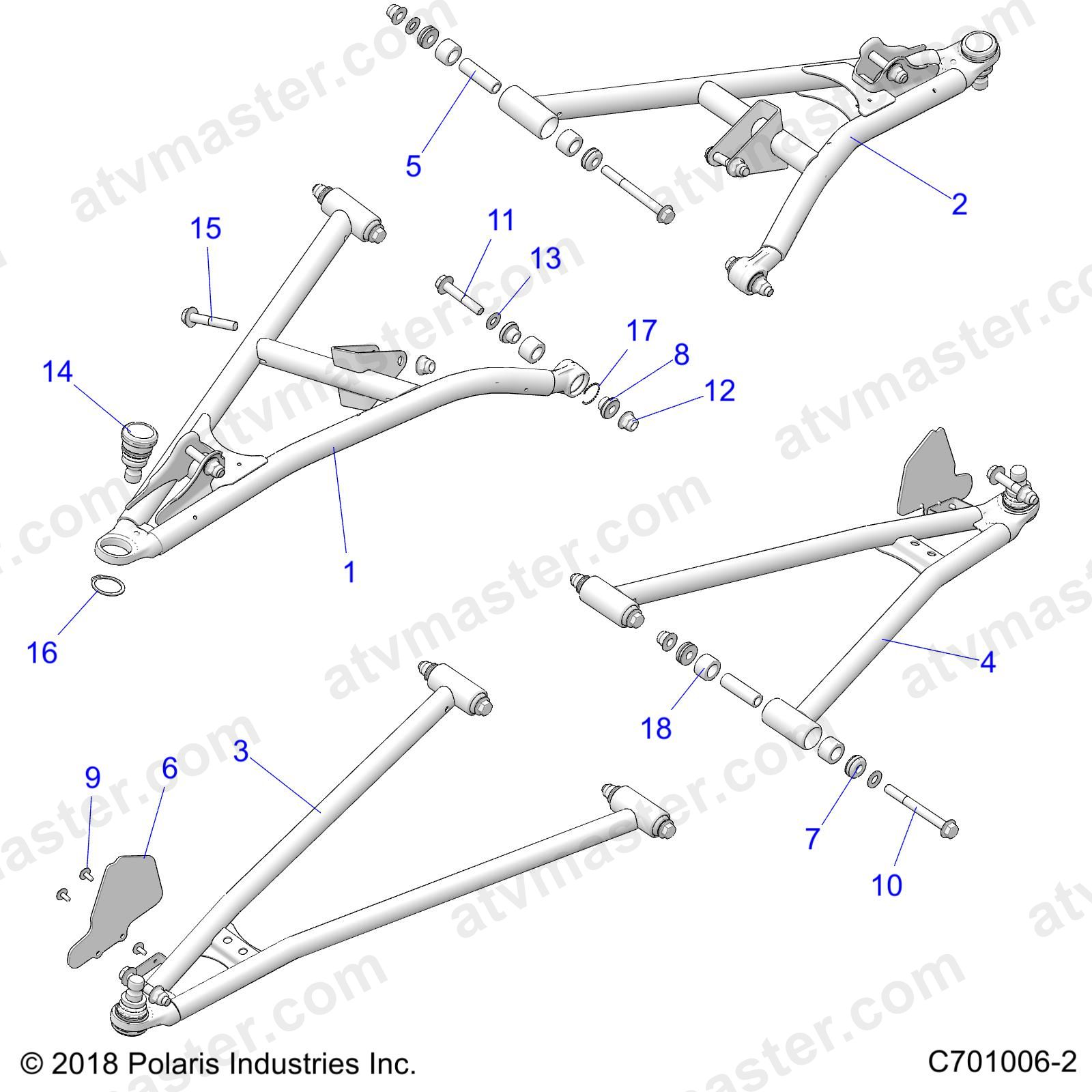 SUSPENSION, FRONT CONTROL ARMS - Z23NAE99A/99B (C701006-2)