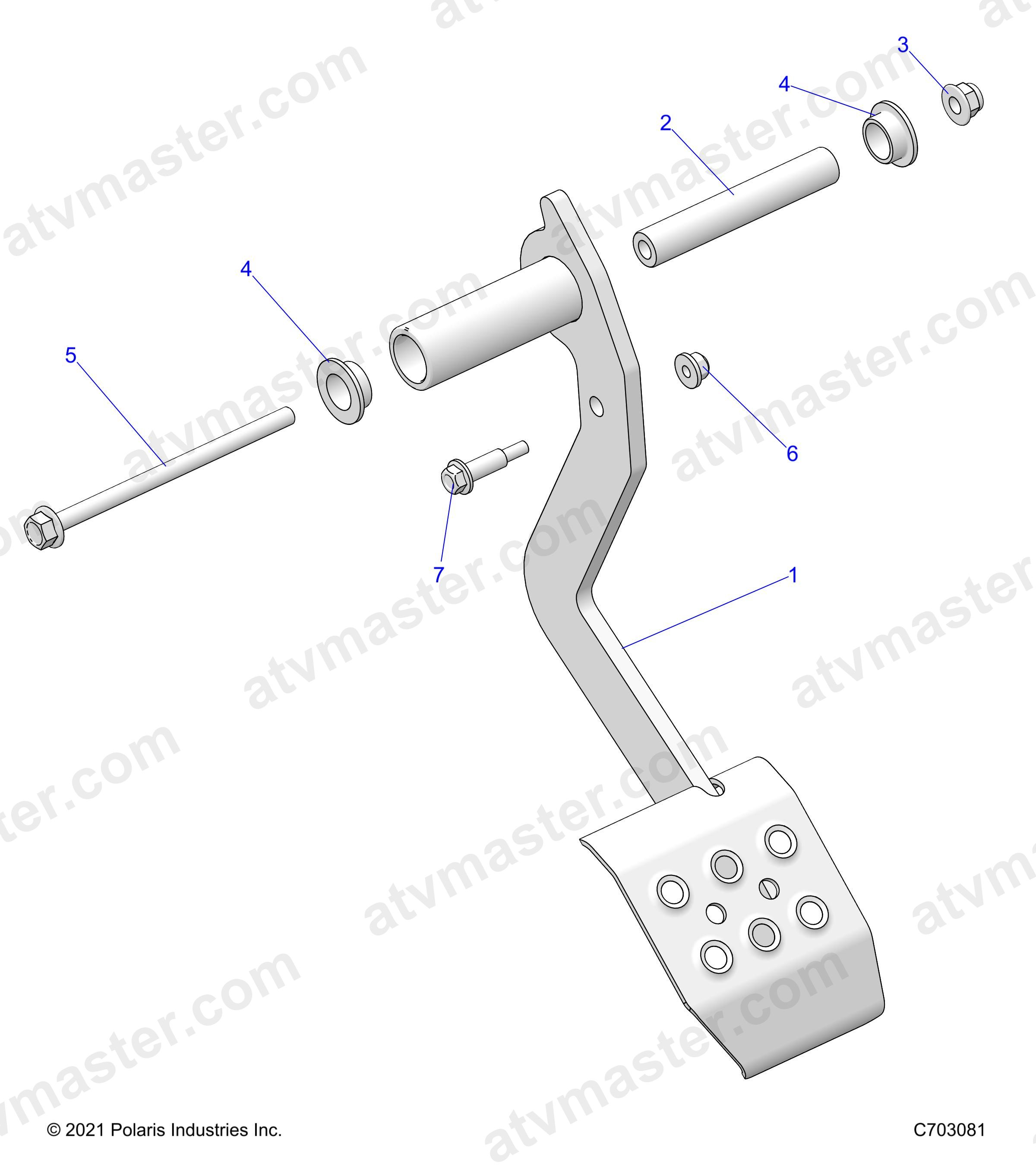 BRAKES, PEDAL - Z24NEE99A2/B2 (C703081)