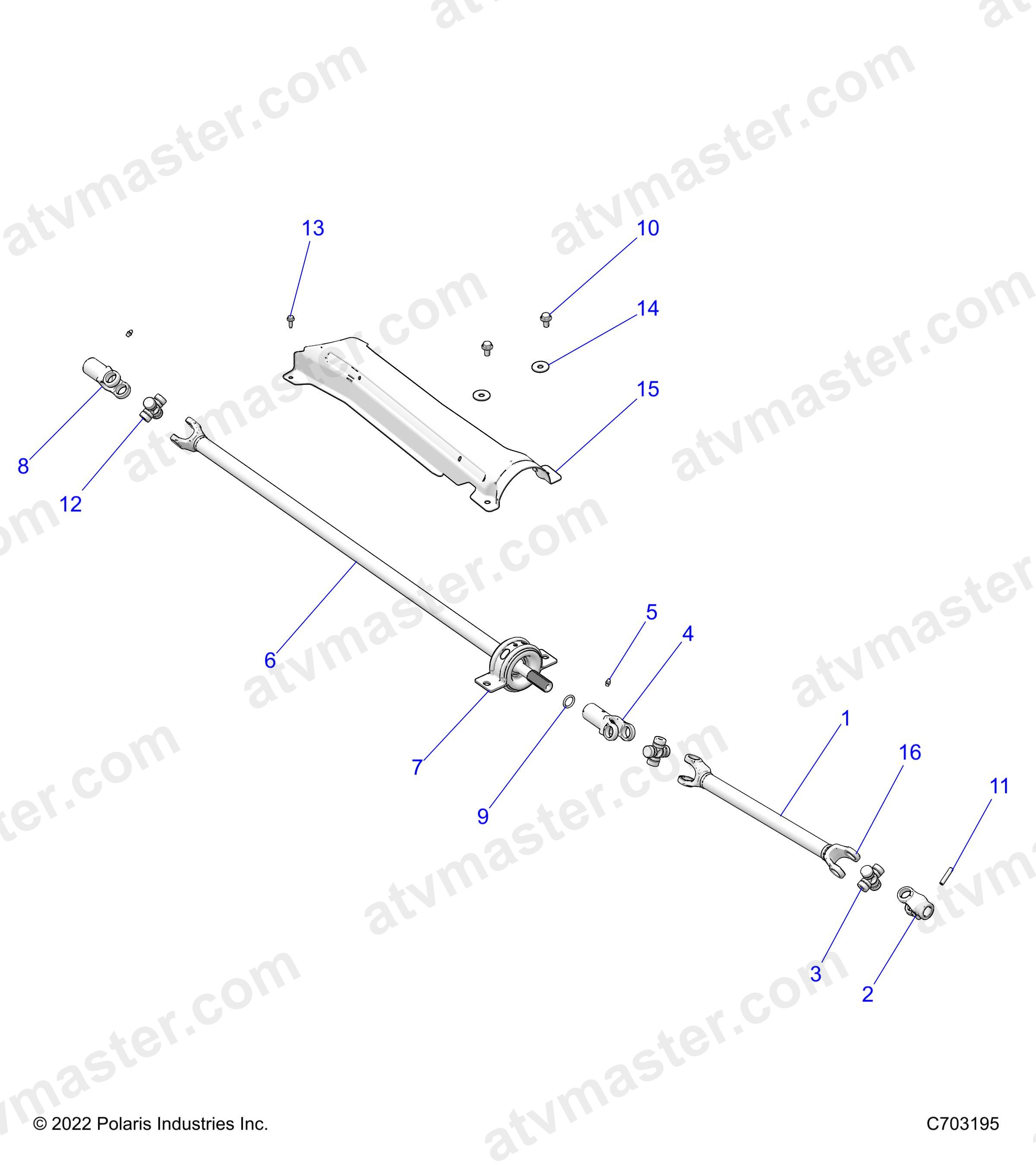DRIVE TRAIN, PROP SHAFT - Z23NAE99A/99B (C703195)
