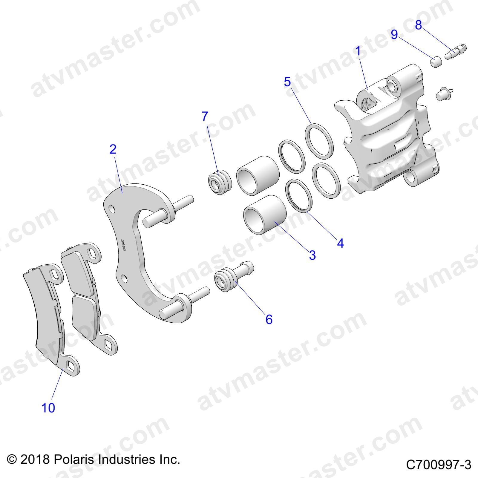 BRAKES, REAR CALIPER - Z23N4E99A/99B (C700997-3)