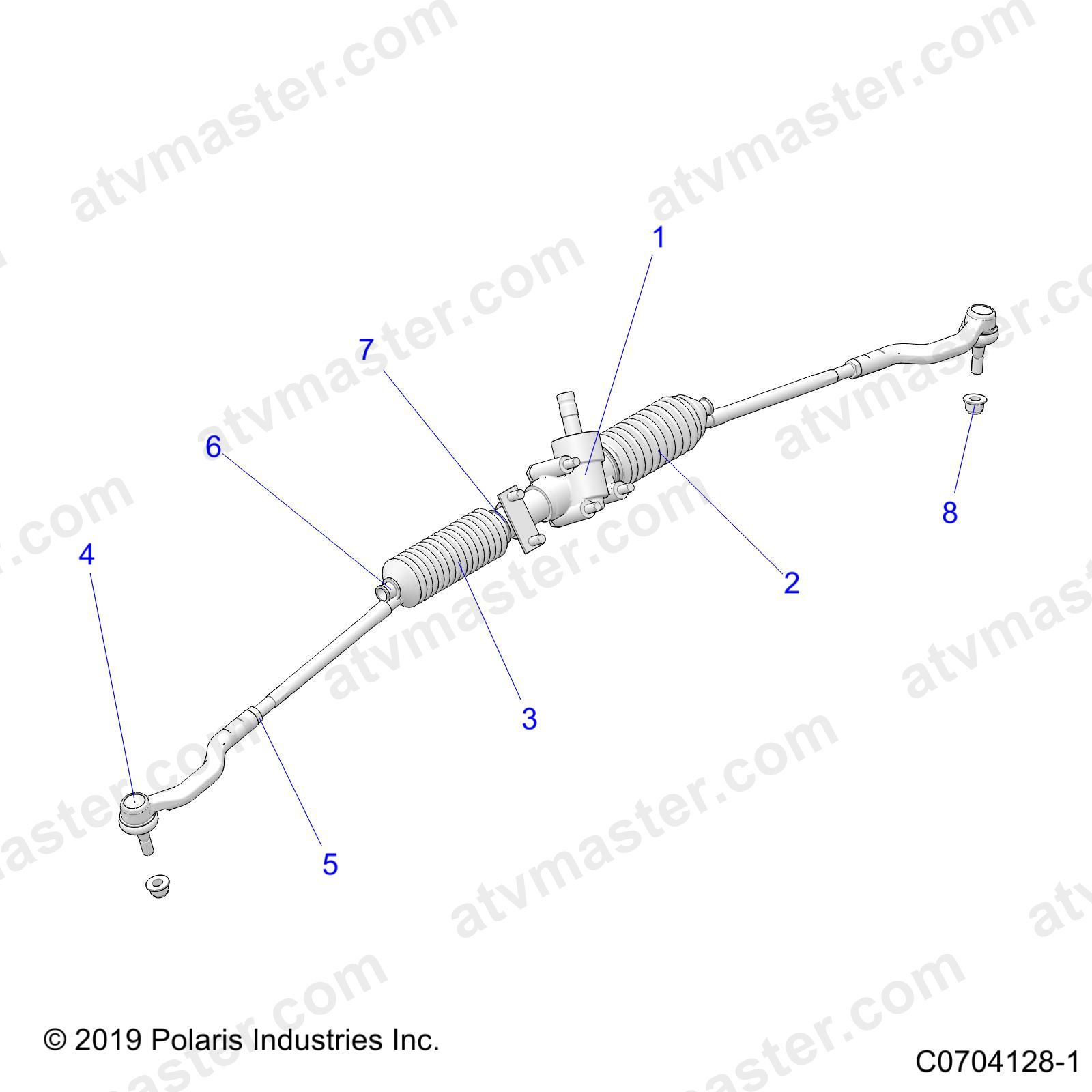 STEERING, RACK AND PINION - Z23NAE99A/99B (C0704128-1)