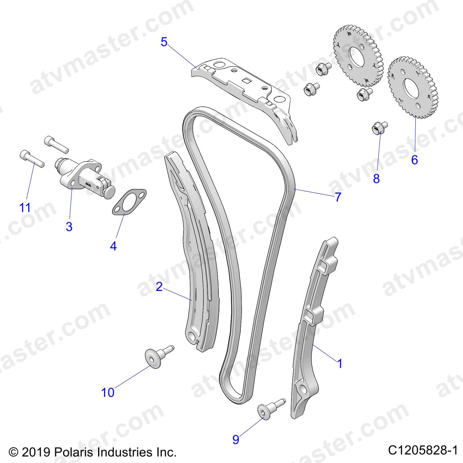 ENGINE, CAM CHAIN AND TENSIONER - Z23N4E99A/99B (C1205828-1)