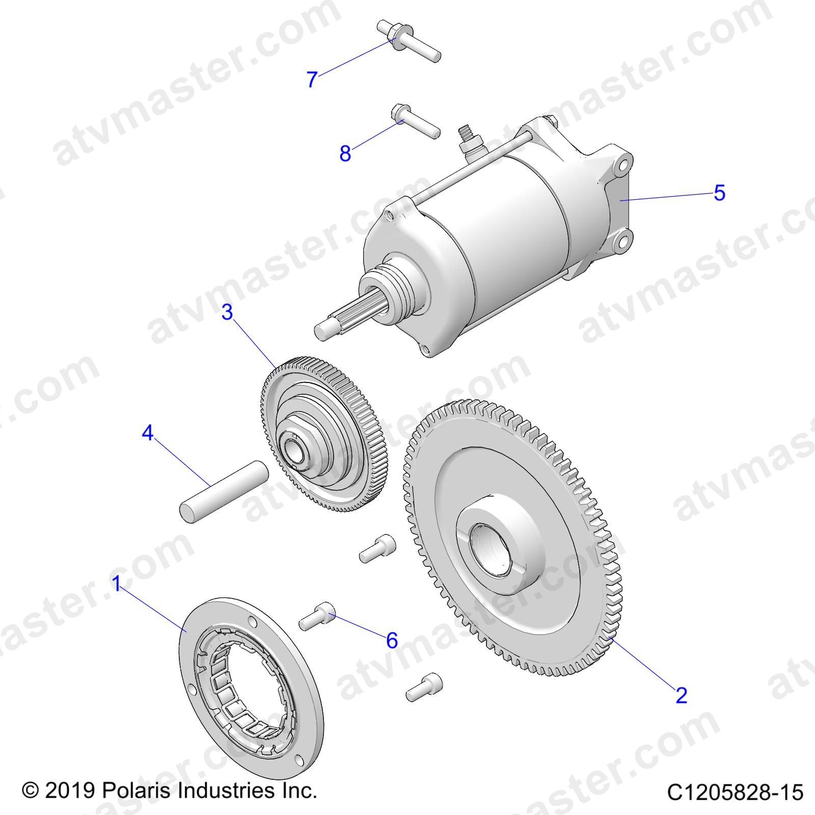 ENGINE, STARTER - Z23NAE99A/99B (C1205828-15)