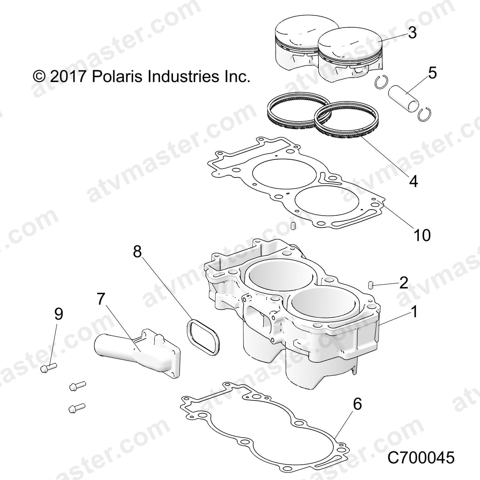 ENGINE, CYLINDER AND PISTON - Z23NAE99A/99B (C700045)