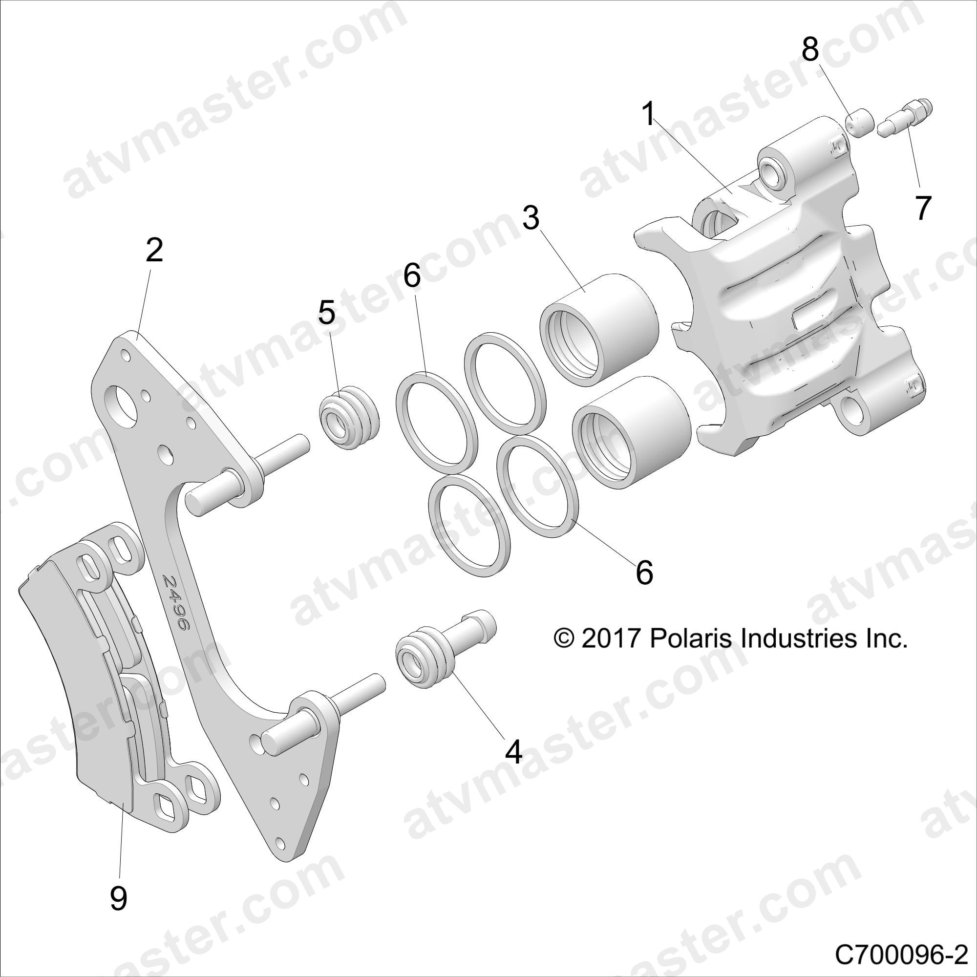 BRAKES, FRONT CALIPER - Z23NAE99A/99B (C700017)