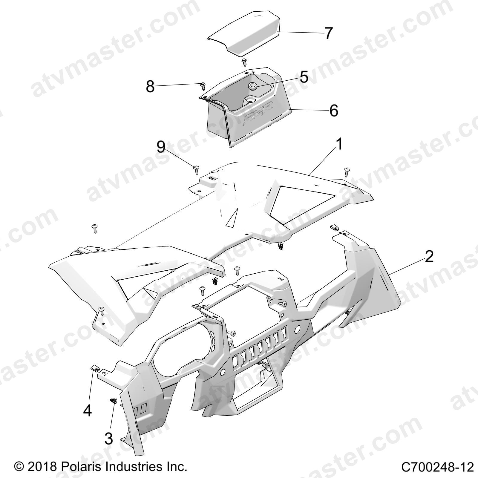 BODY, DASH - Z23N4E99A/99B (C700248-12)
