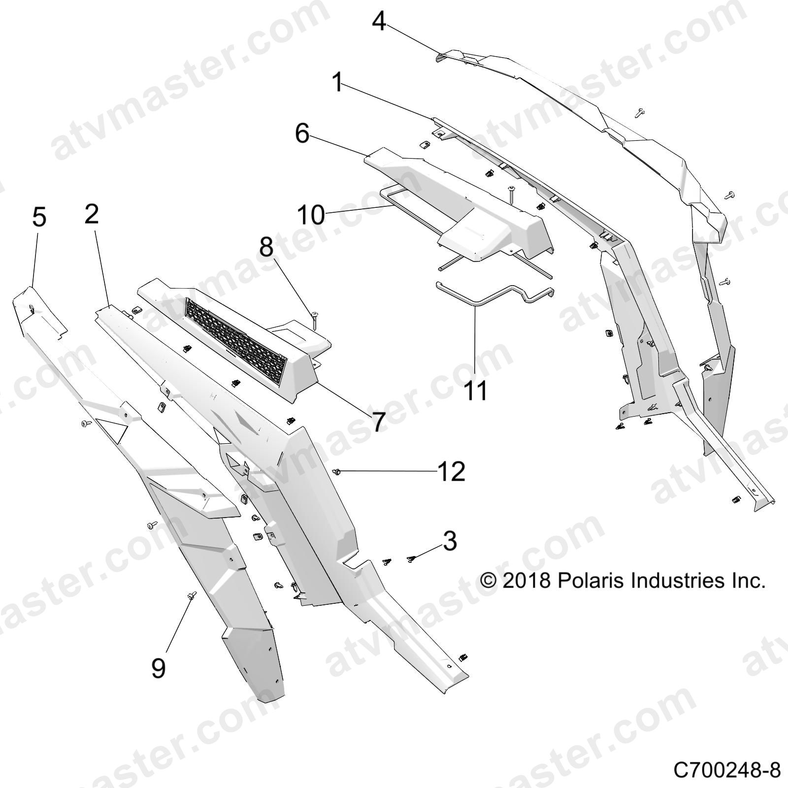 BODY, REAR FENDERS AND BEZELS- Z23NAE99A/99B (C700248-8)
