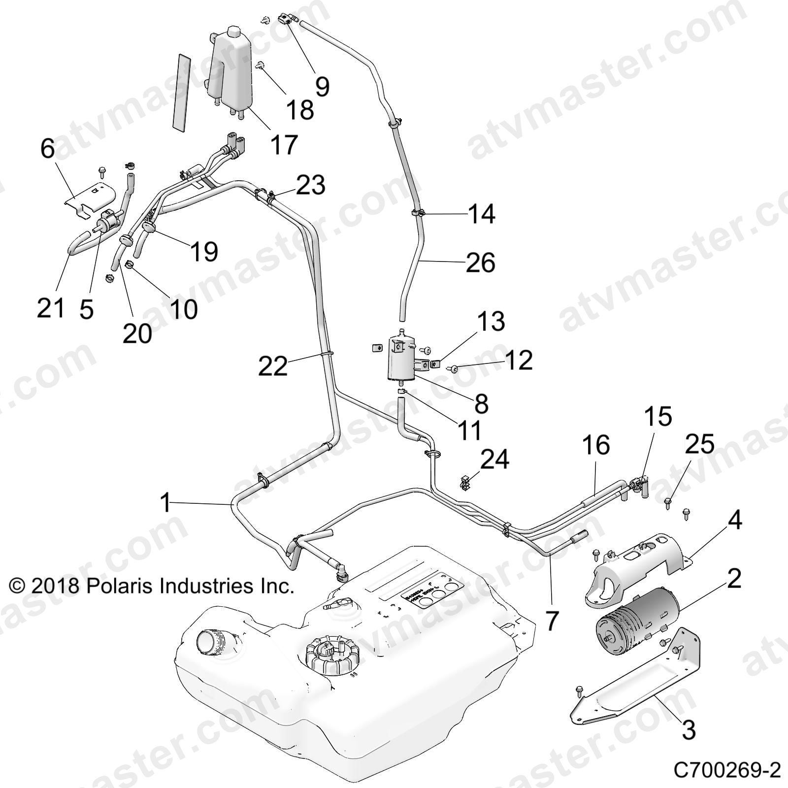 FUEL SYSTEM, LINES, EVAP - Z23NAE99B (C700269-2)