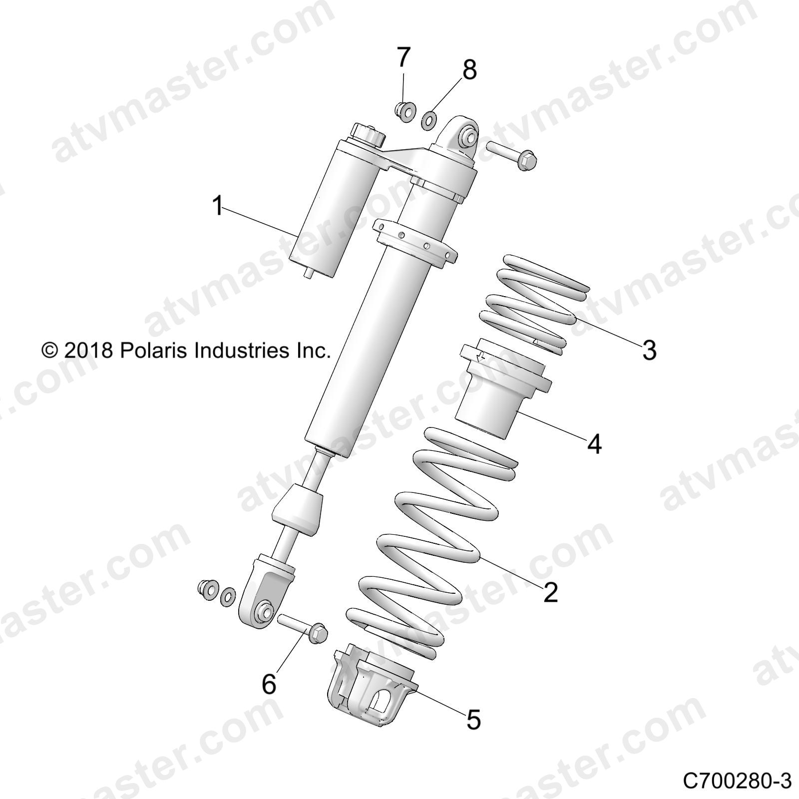 SUSPENSION, FRONT SHOCK MOUNTING - Z23NAE99A/99B (C700280-3)