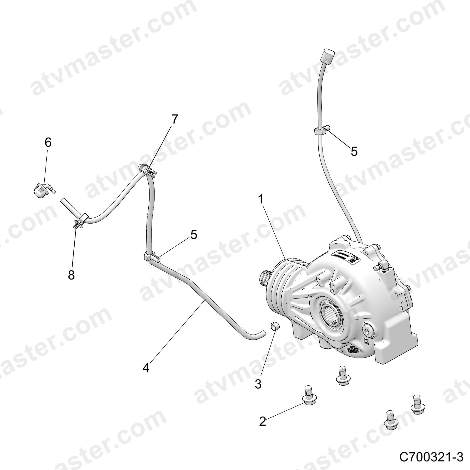 DRIVE TRAIN, FRONT GEARCASE MOUNTING - Z23NAE99A/99B (C700321-3)
