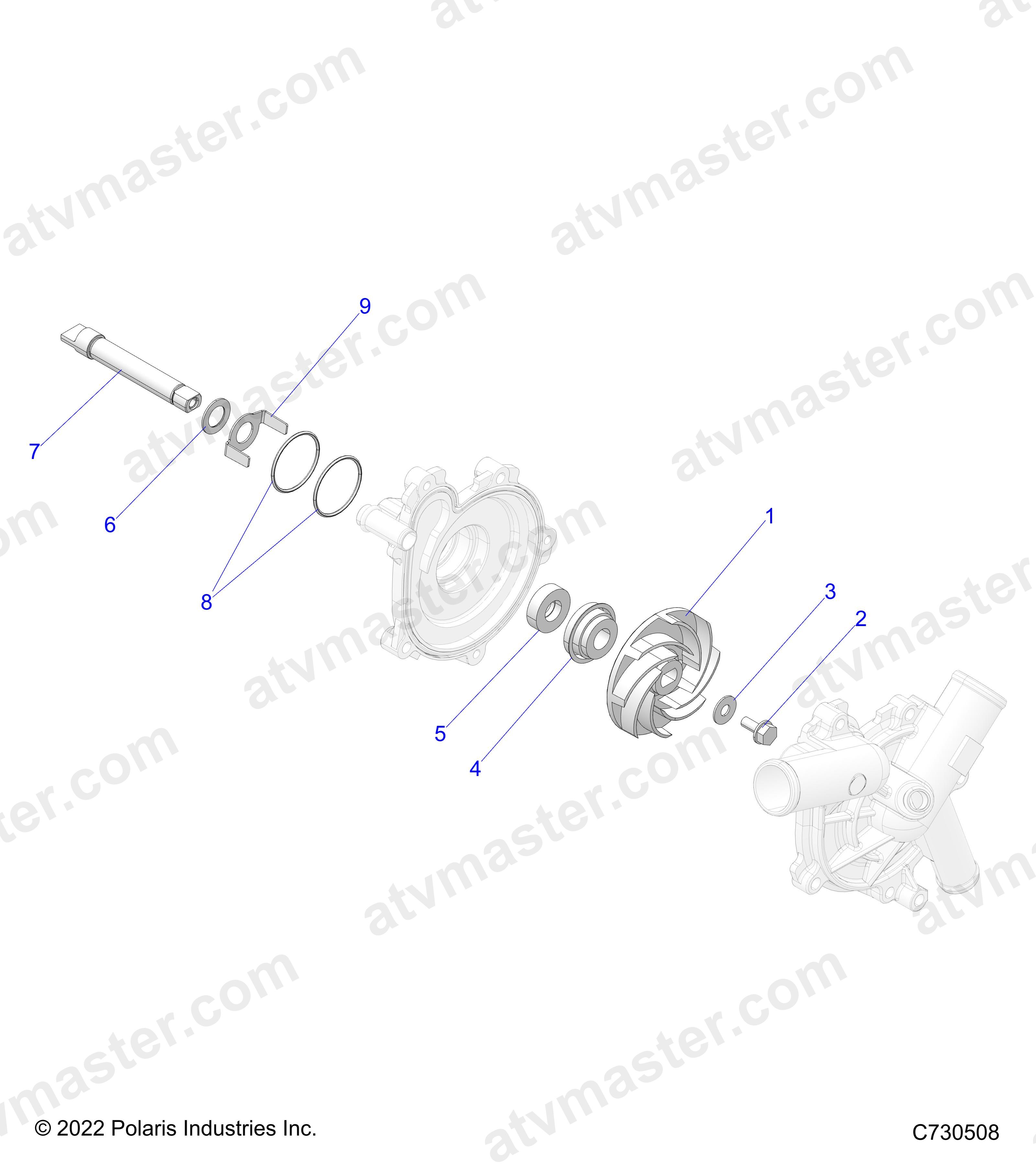 ENGINE, WATERPUMP ASSEMBLY - Z23NAE99A/99B (C730508)