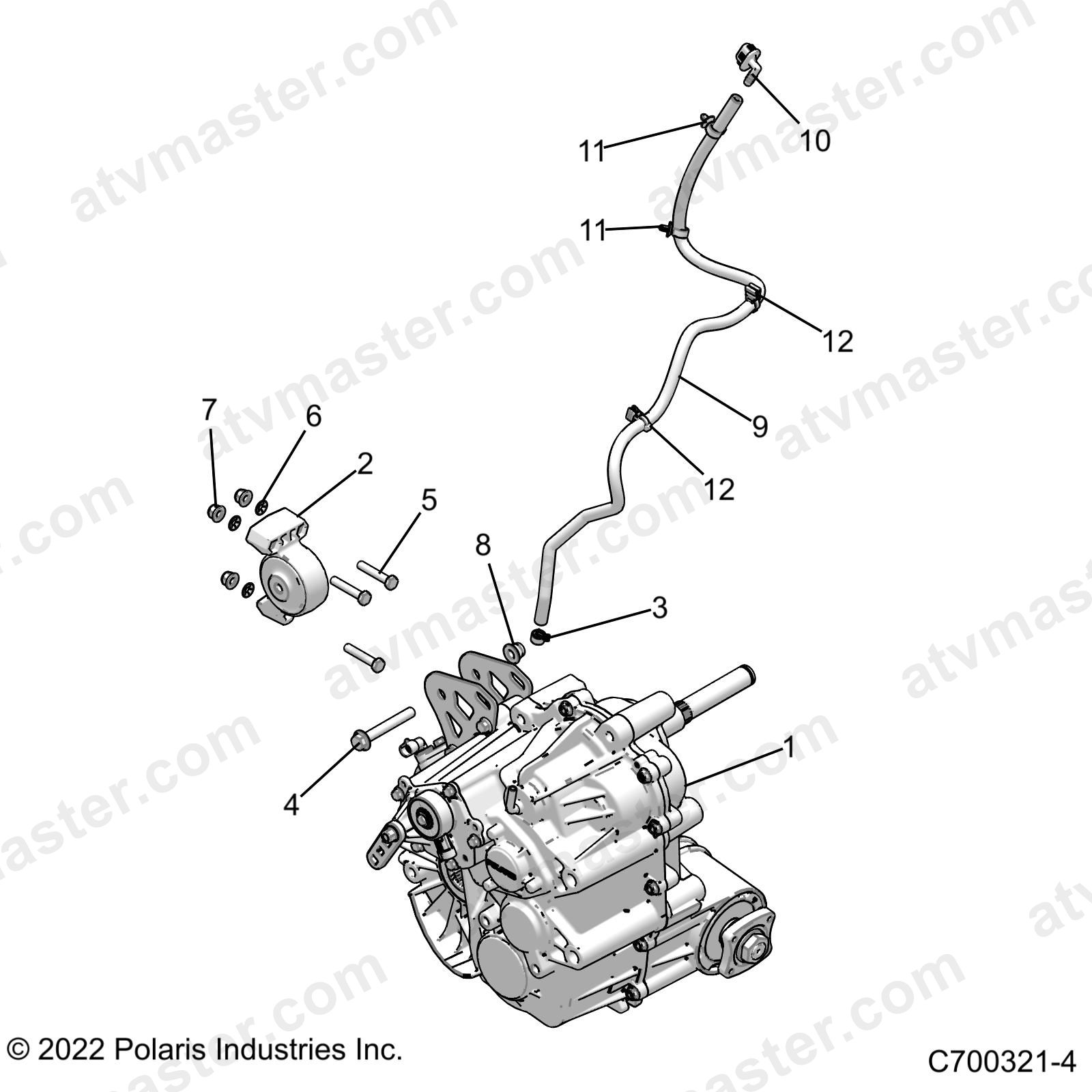 DRIVE TRAIN, MAIN GEARCASE MOUNTING - Z23NAE99A/99B (C700321-4)